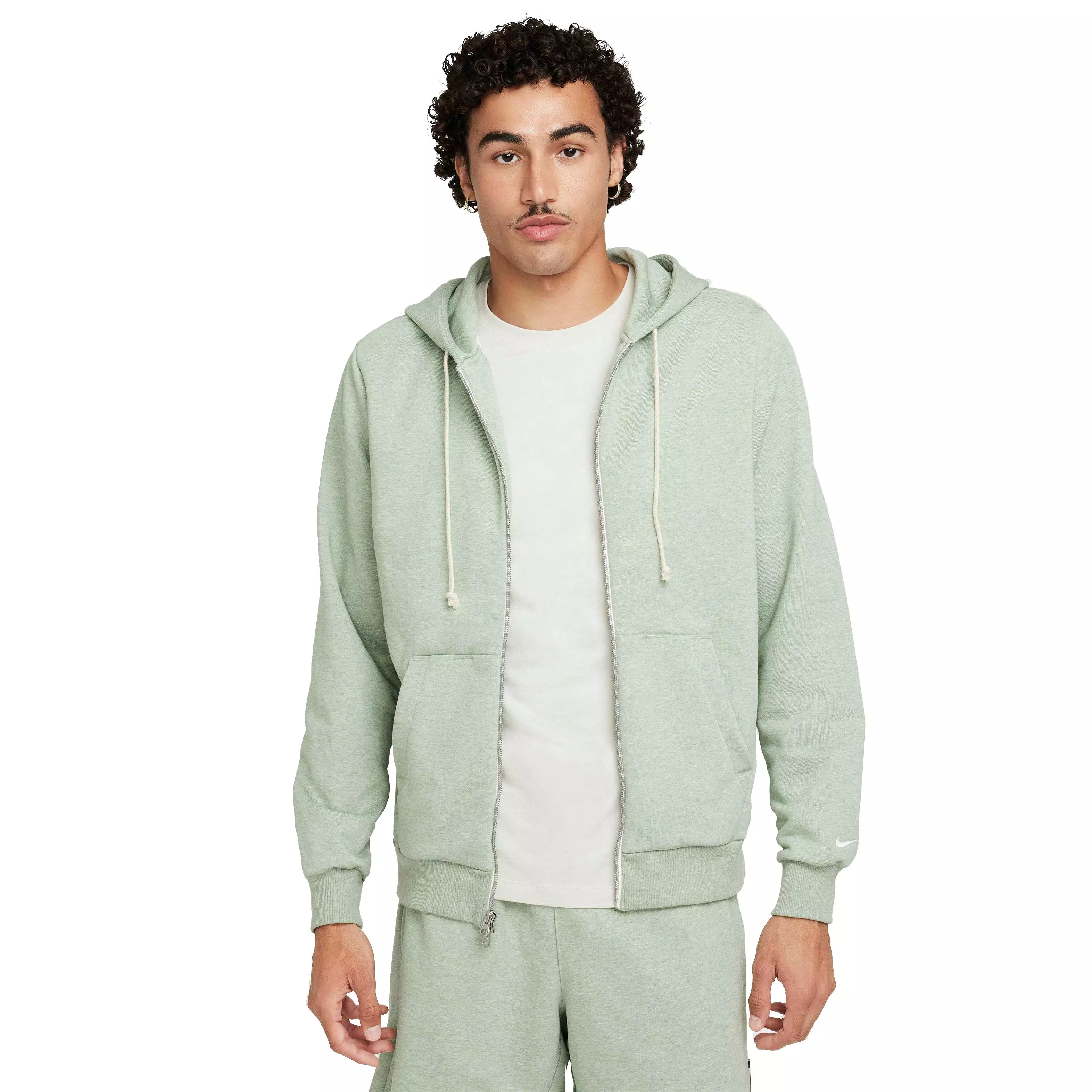 Nike Men's Standard Issue Dri-FIT Full-Zip Hooded Basketball Jacket - GREEN