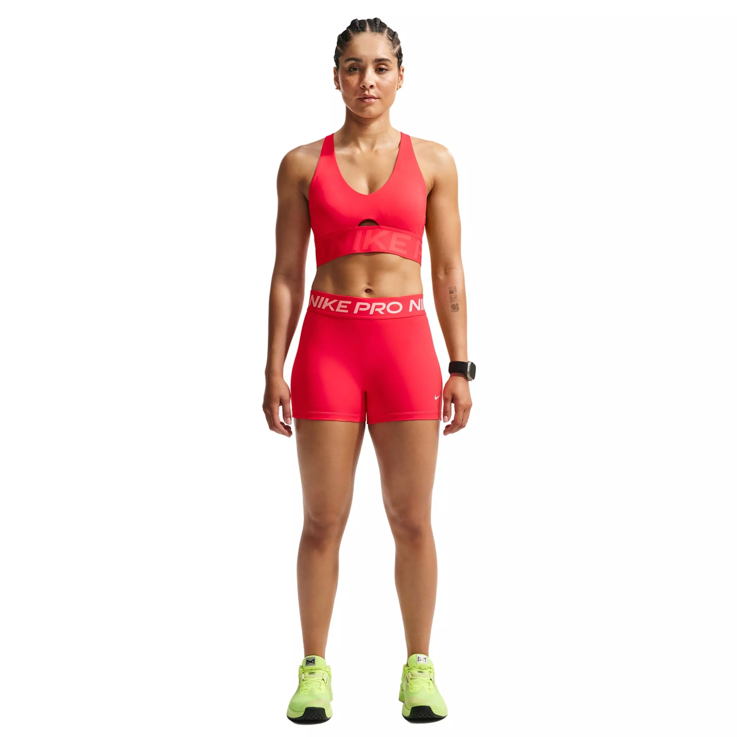 Nike Women's Pro Sculpt Medium-Support Padded Sports Bra - Light Crimson - LIGHT CRIMSON