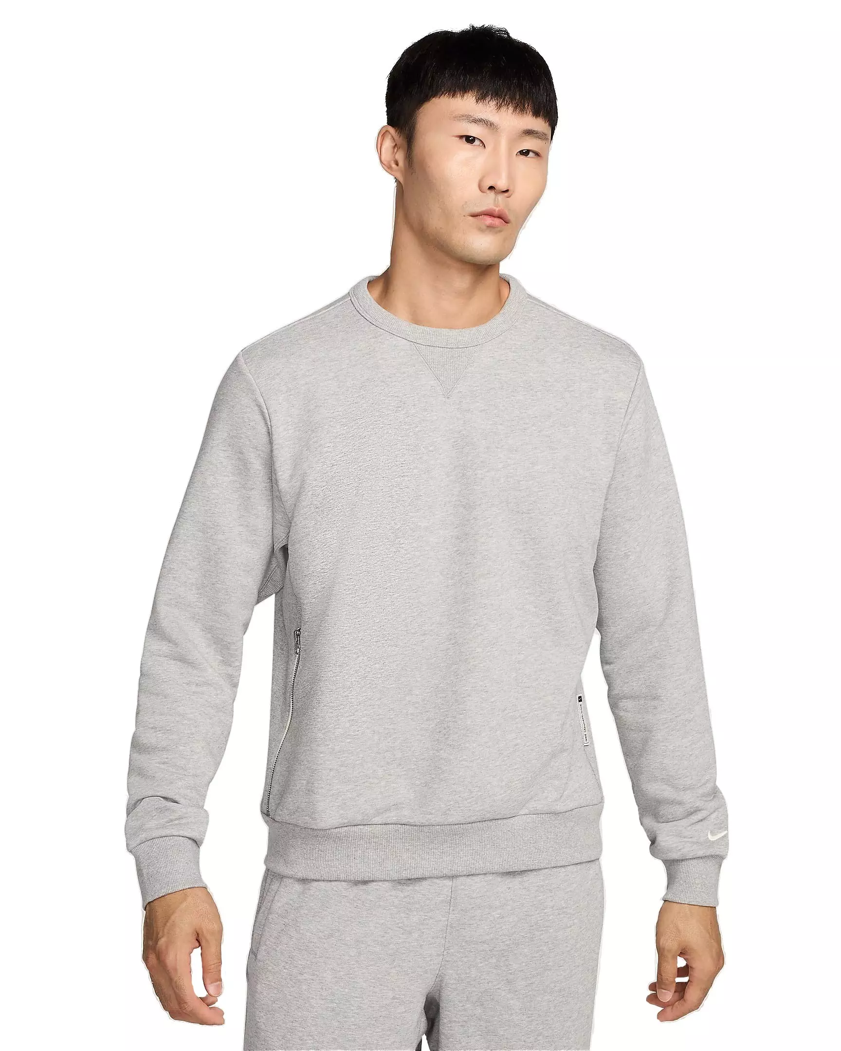 Nike Men's Standard Issue Dri-FIT Basketball Soft Crewneck Sweatshirt - GREY