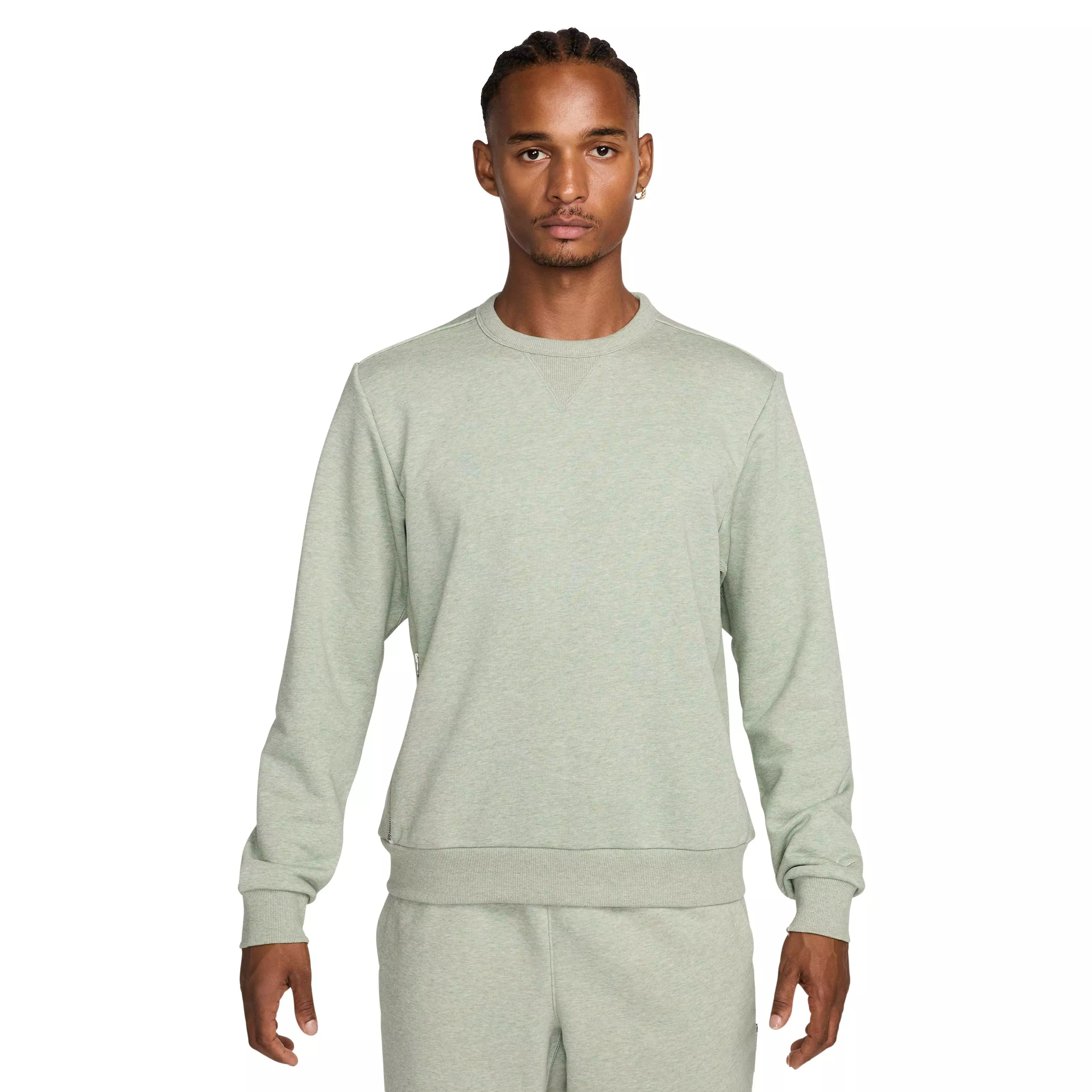 Nike Men's Standard Issue Dri-FIT Basketball Soft Crewneck Sweatshirt - GREEN