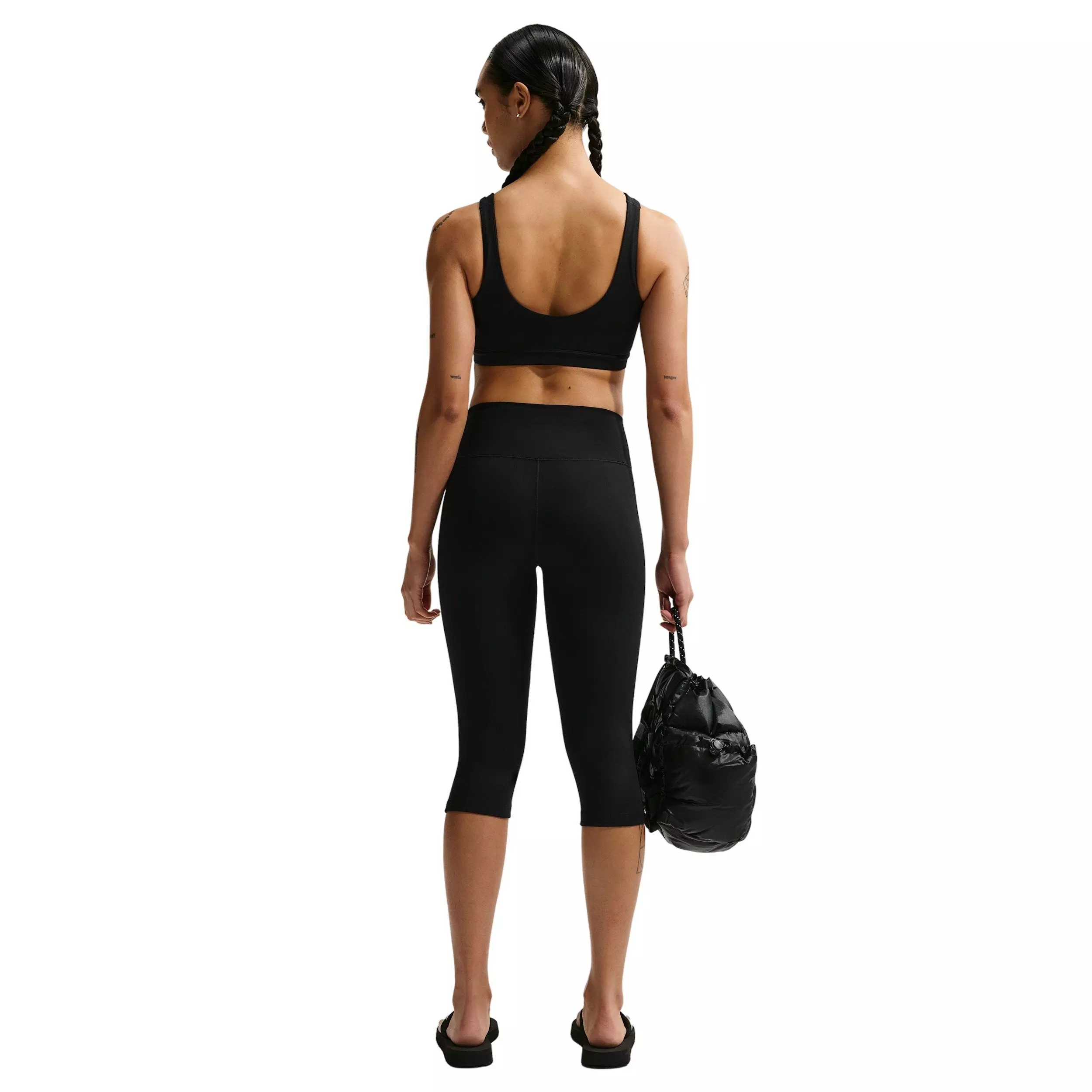 Nike Women's One Medium-Support Padded Sports Bra - BLACK/WHITE