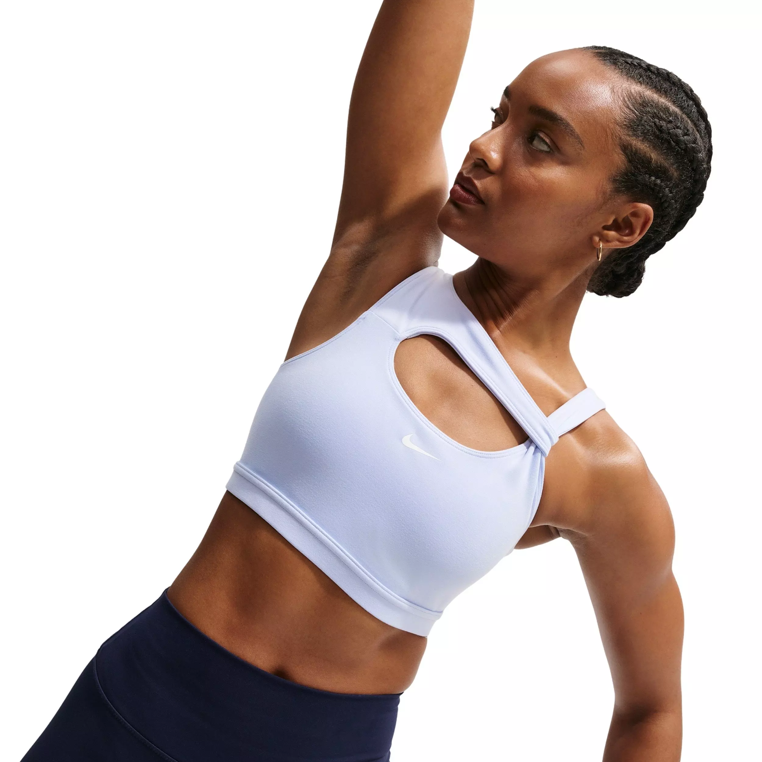 Nike Women's One Medium-Support Padded Sports Bra - LIGHT BLUE/WHITE