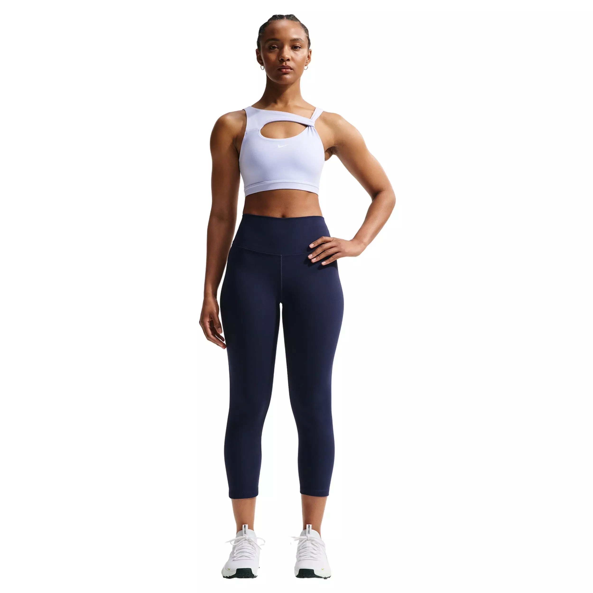 Nike Women's One Medium-Support Padded Sports Bra - LIGHT BLUE/WHITE