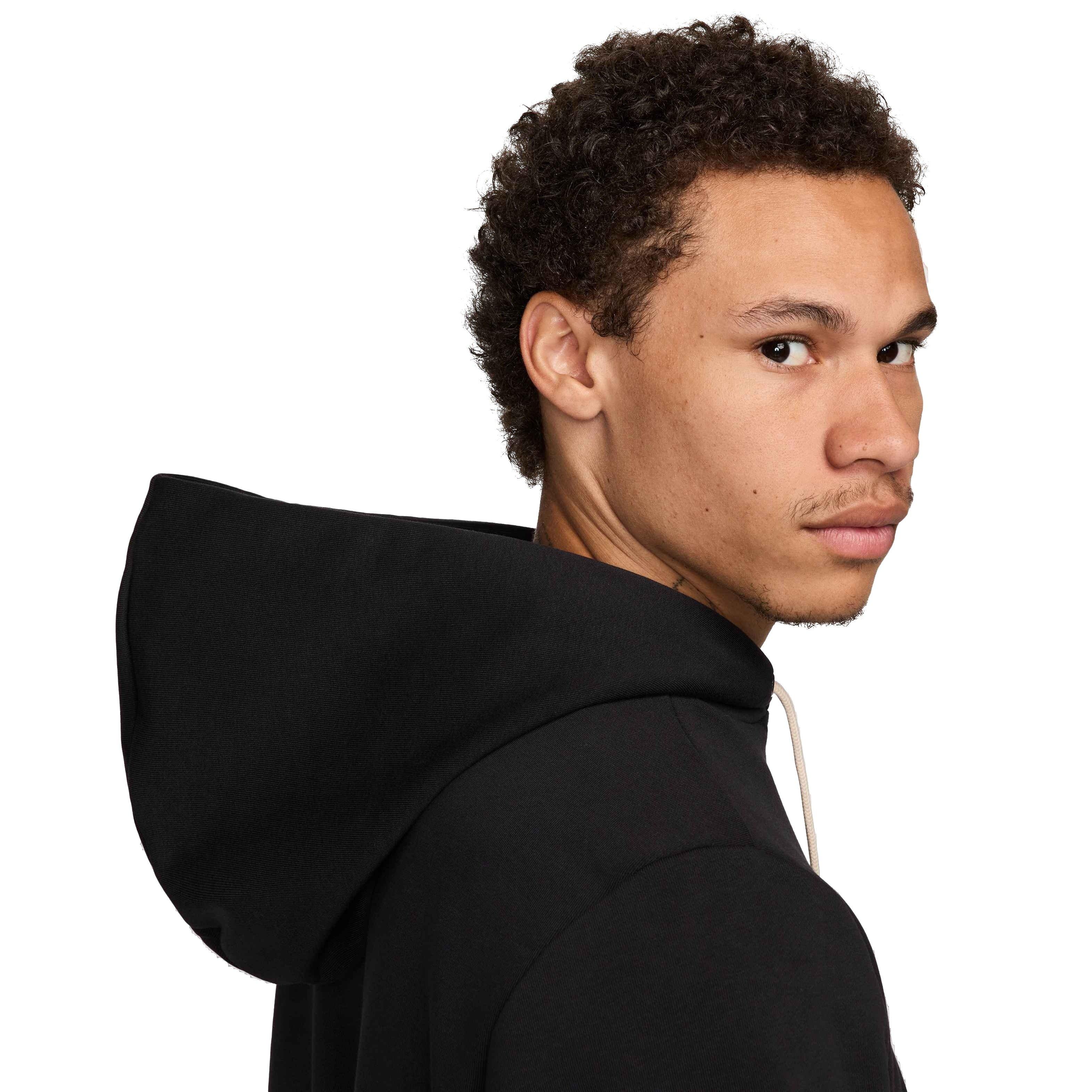 Nike Men's Standard Issue Dri-FIT Pullover Basketball Hoodie - BLACK Thumbnail View 6