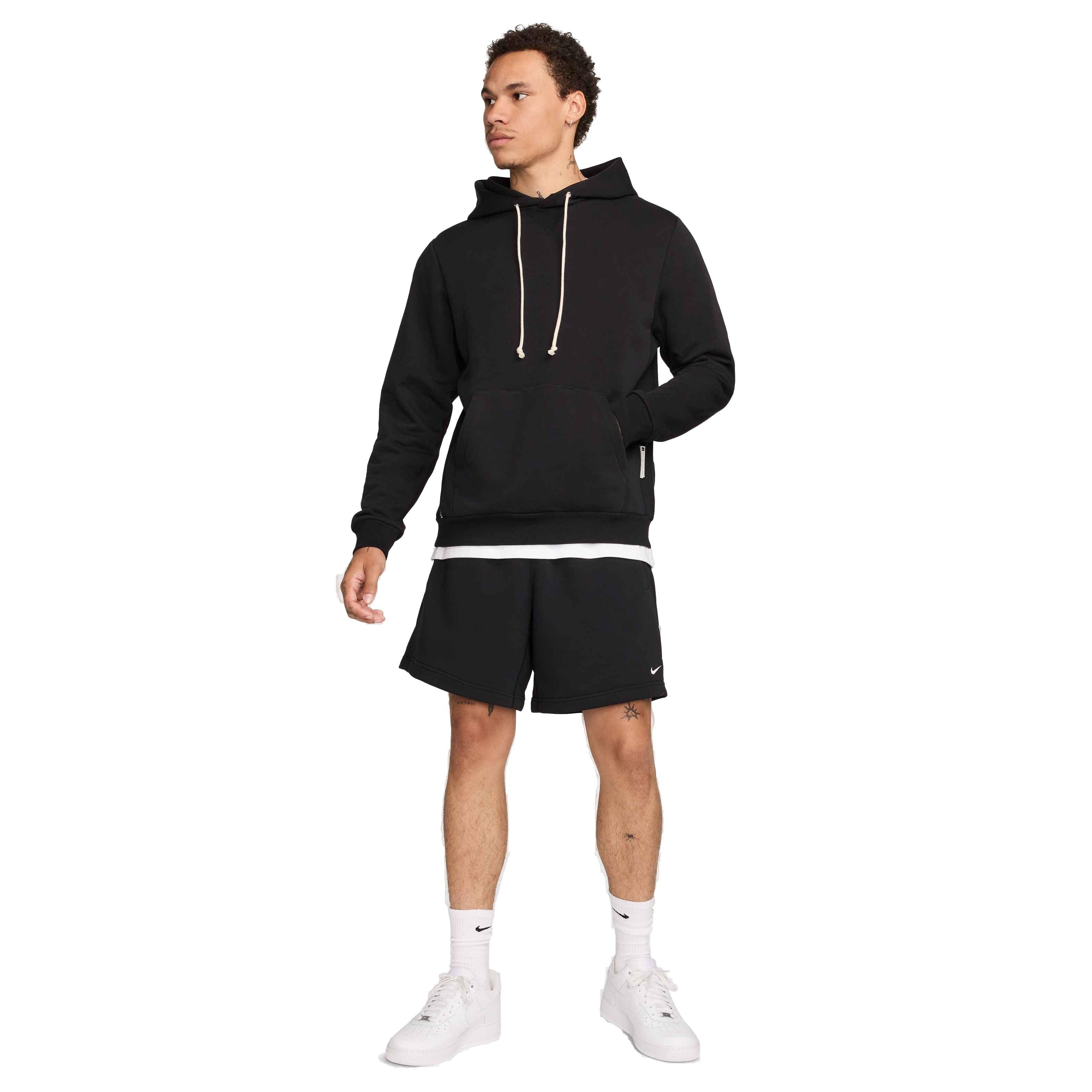 Nike Men's Standard Issue Dri-FIT Pullover Basketball Hoodie - BLACK Thumbnail View 7