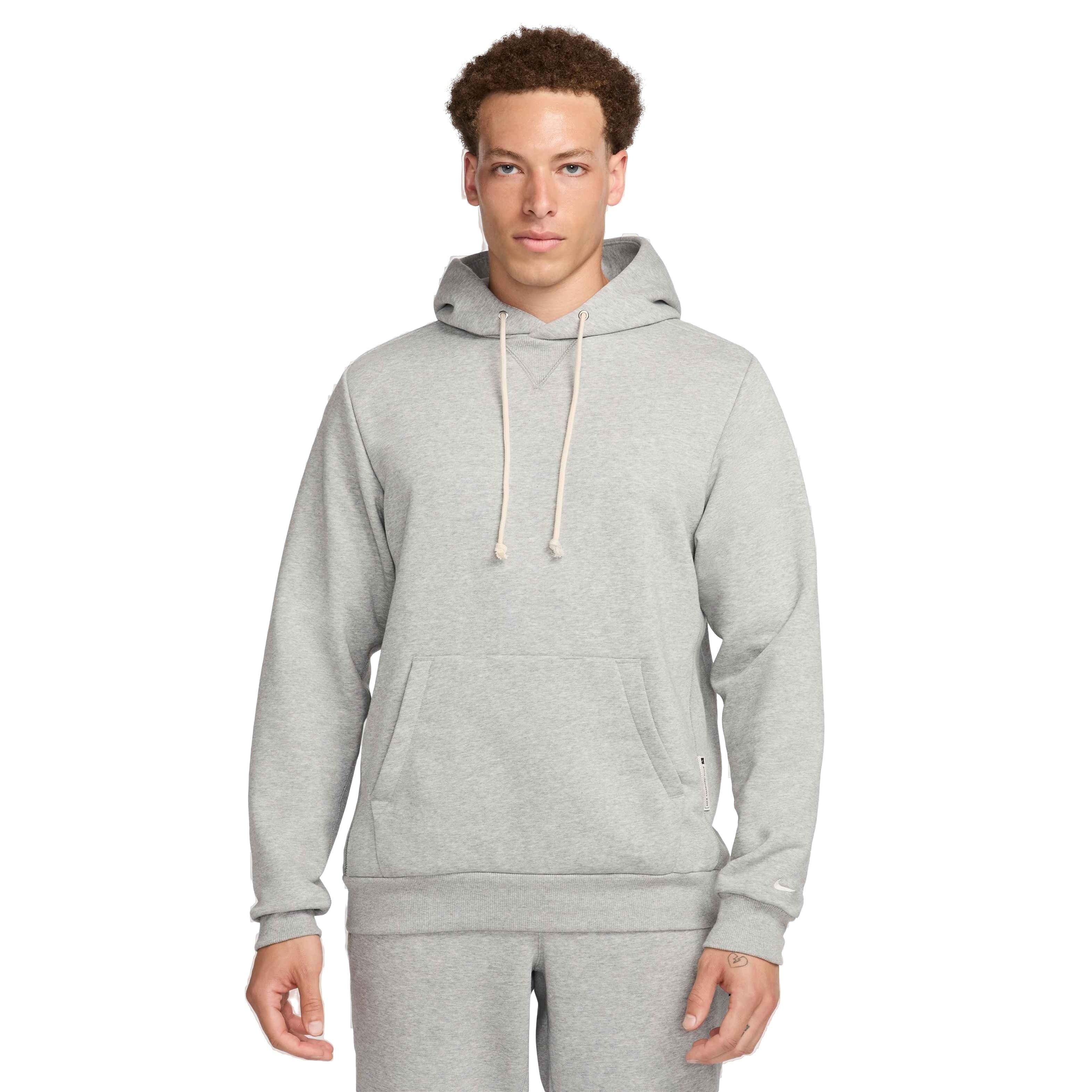 Nike Men's Standard Issue Dri-FIT Pullover Basketball Hoodie - DK GREY Thumbnail View 1