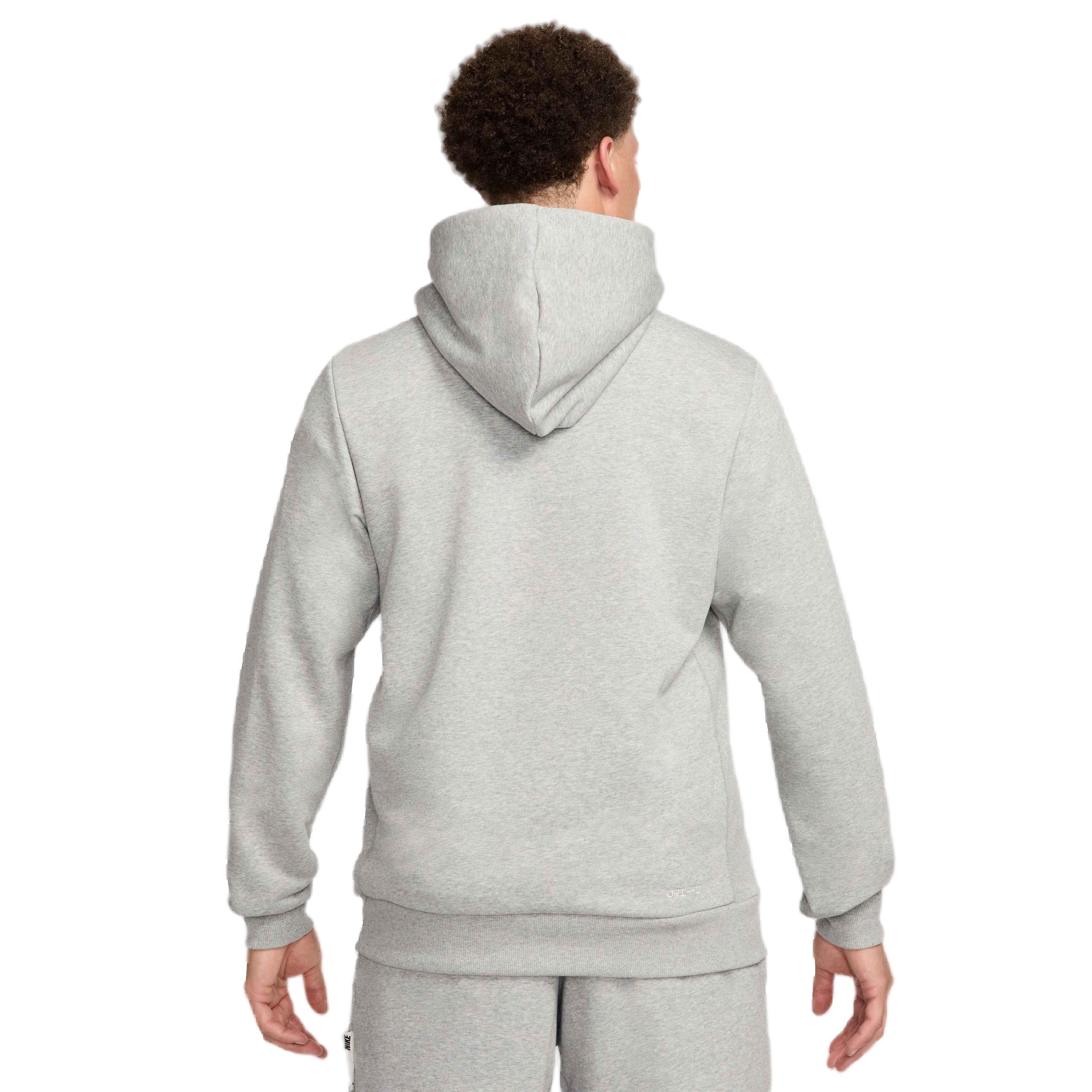 Nike Men's Standard Issue Dri-FIT Pullover Basketball Hoodie - DK GREY Thumbnail View 2