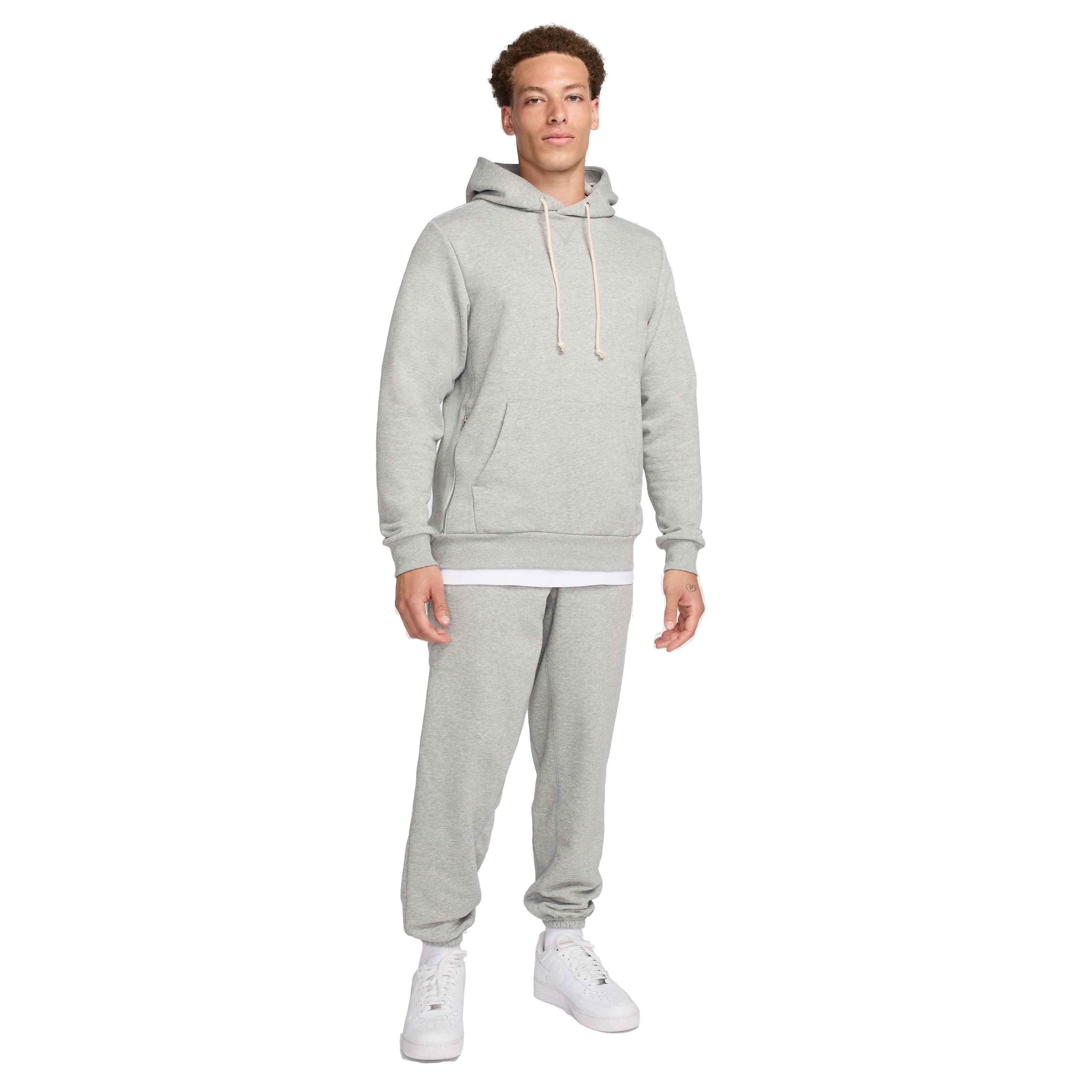 Nike Men's Standard Issue Dri-FIT Pullover Basketball Hoodie - DK GREY Thumbnail View 9