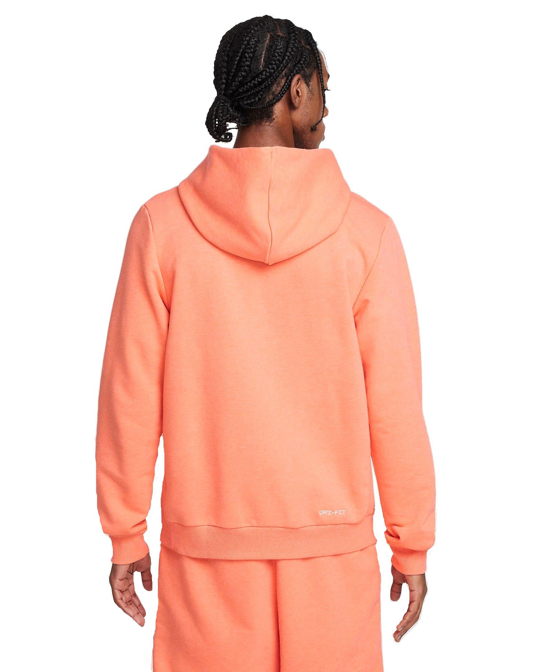 Nike Men's Standard Issue Dri-FIT Pullover Basketball Hoodie - ORANGE Thumbnail View 2