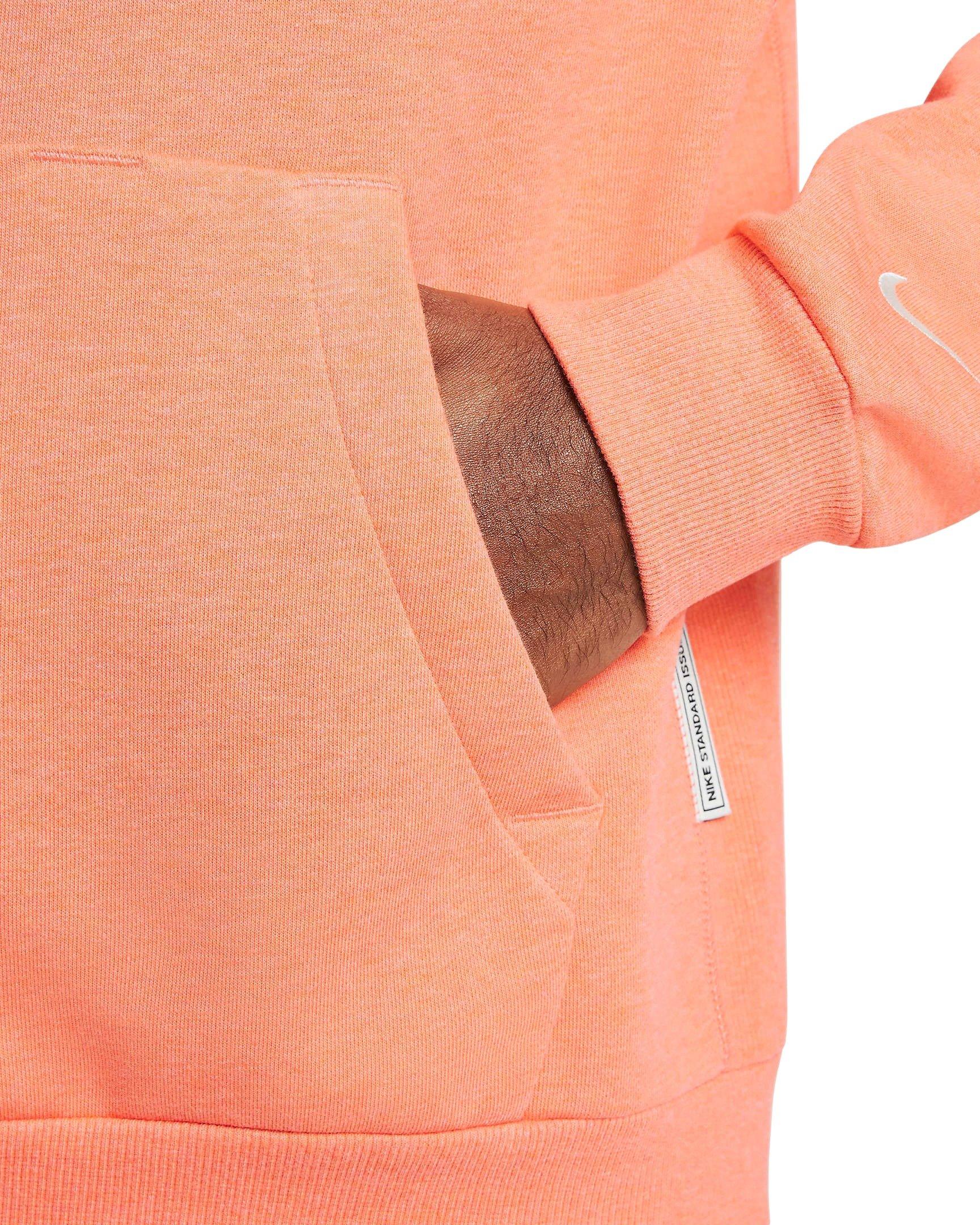 Nike Men's Standard Issue Dri-FIT Pullover Basketball Hoodie - ORANGE Thumbnail View 4