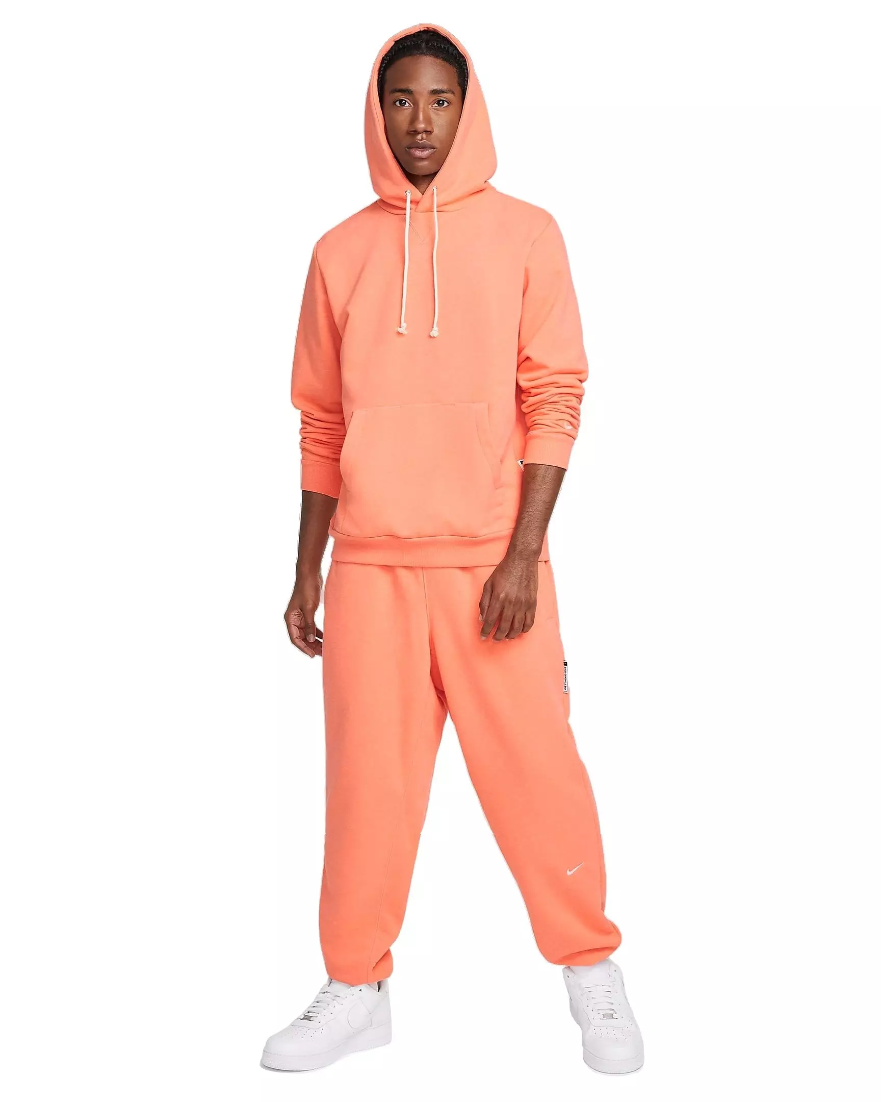 Nike Men's Standard Issue Dri-FIT Pullover Basketball Hoodie - ORANGE