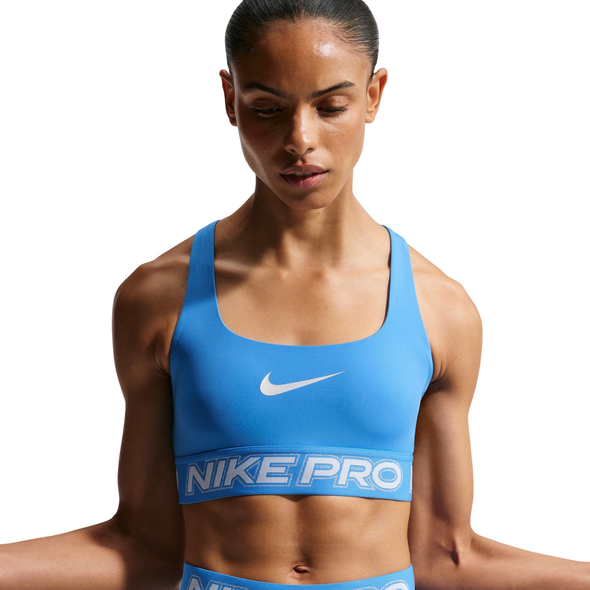 Nike Women's Pro Light-Support Non-Padded Sports Bra - Blue - BLUE Thumbnail View 1