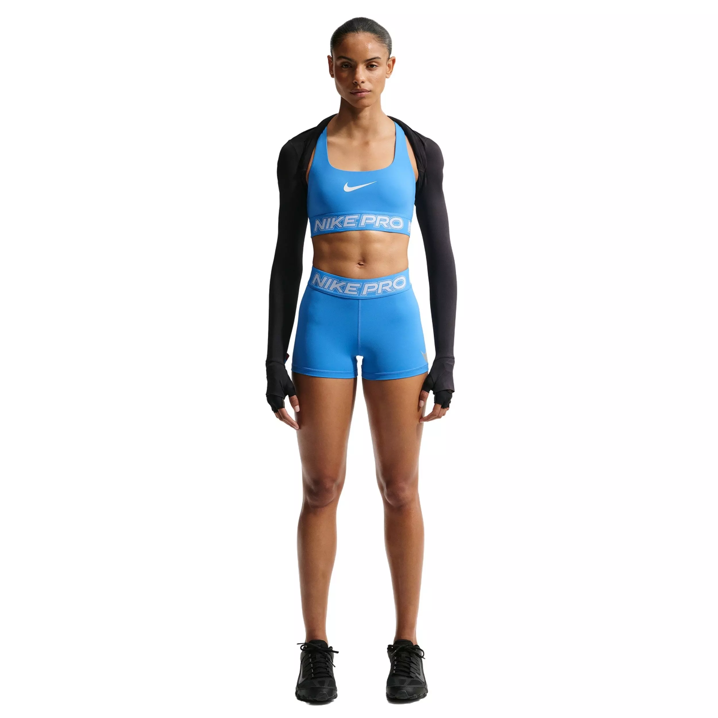 Nike Women's Pro Light-Support Non-Padded Sports Bra - Blue - BLUE