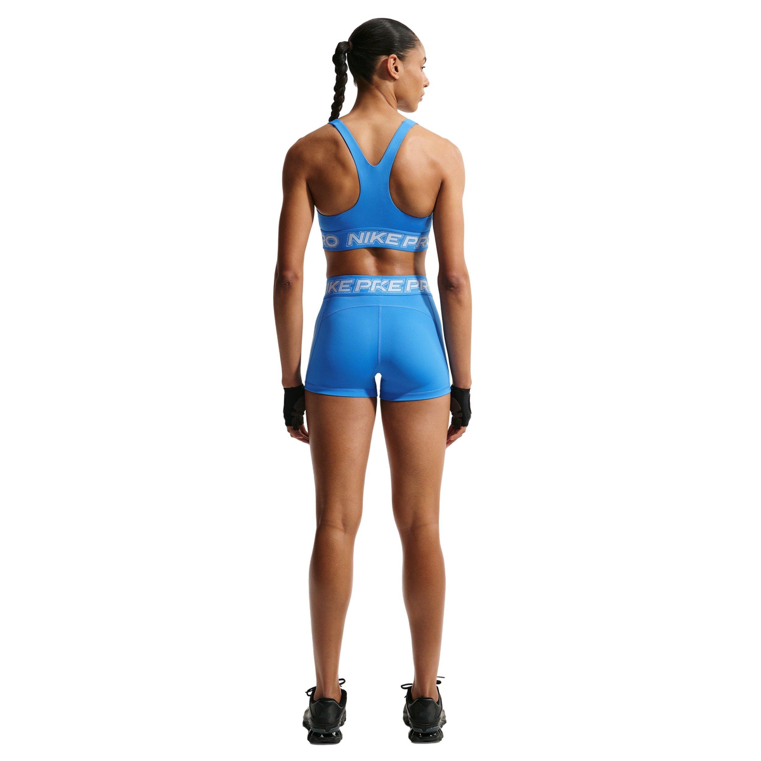 Nike Women's Pro Light-Support Non-Padded Sports Bra - Blue - BLUE Thumbnail View 5