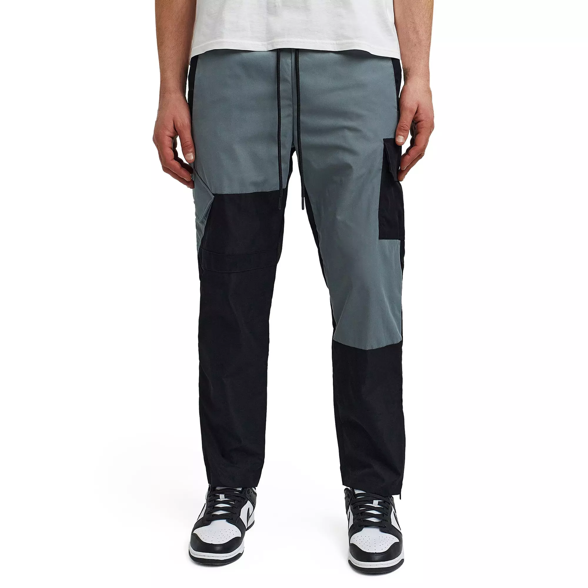 Reason Men's Riffraff Multi Pocket Cargo Pants - Black/Grey - BLACK/GREY