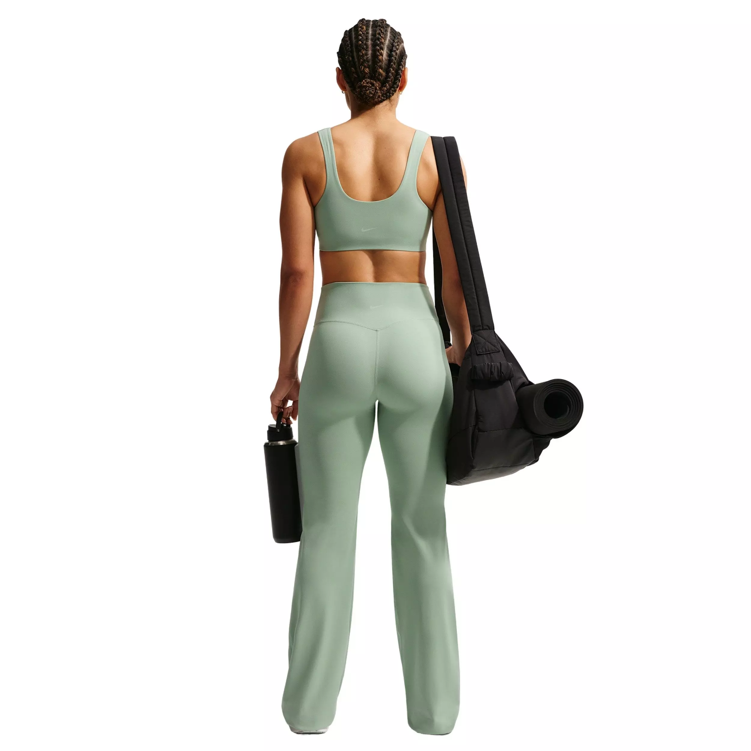 Nike Women's Zenvy Light-Support Lightly Lined Sports Bra - Light Green/White - LIGHT GREEN/WHITE