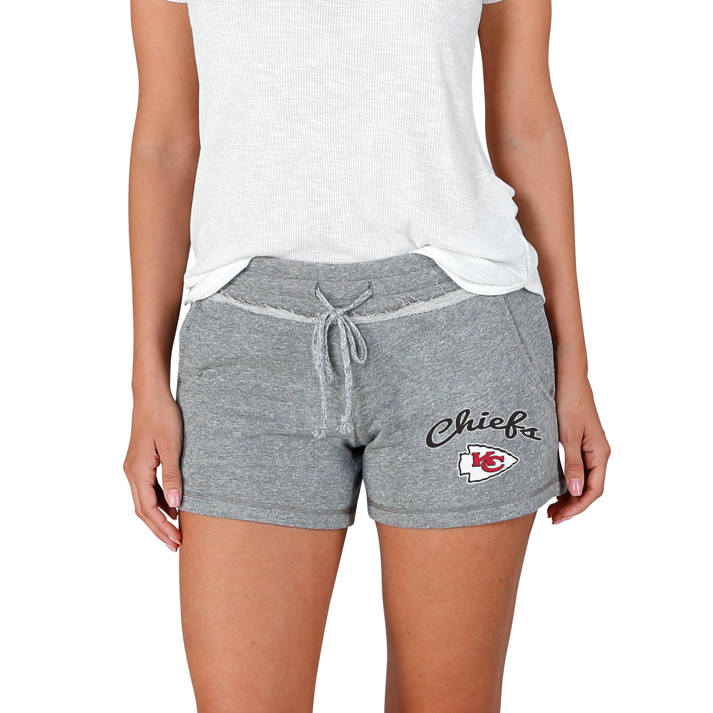 NFL Team Apparel Men's Kansas City Chiefs Grey Mainstream Terry Shorts