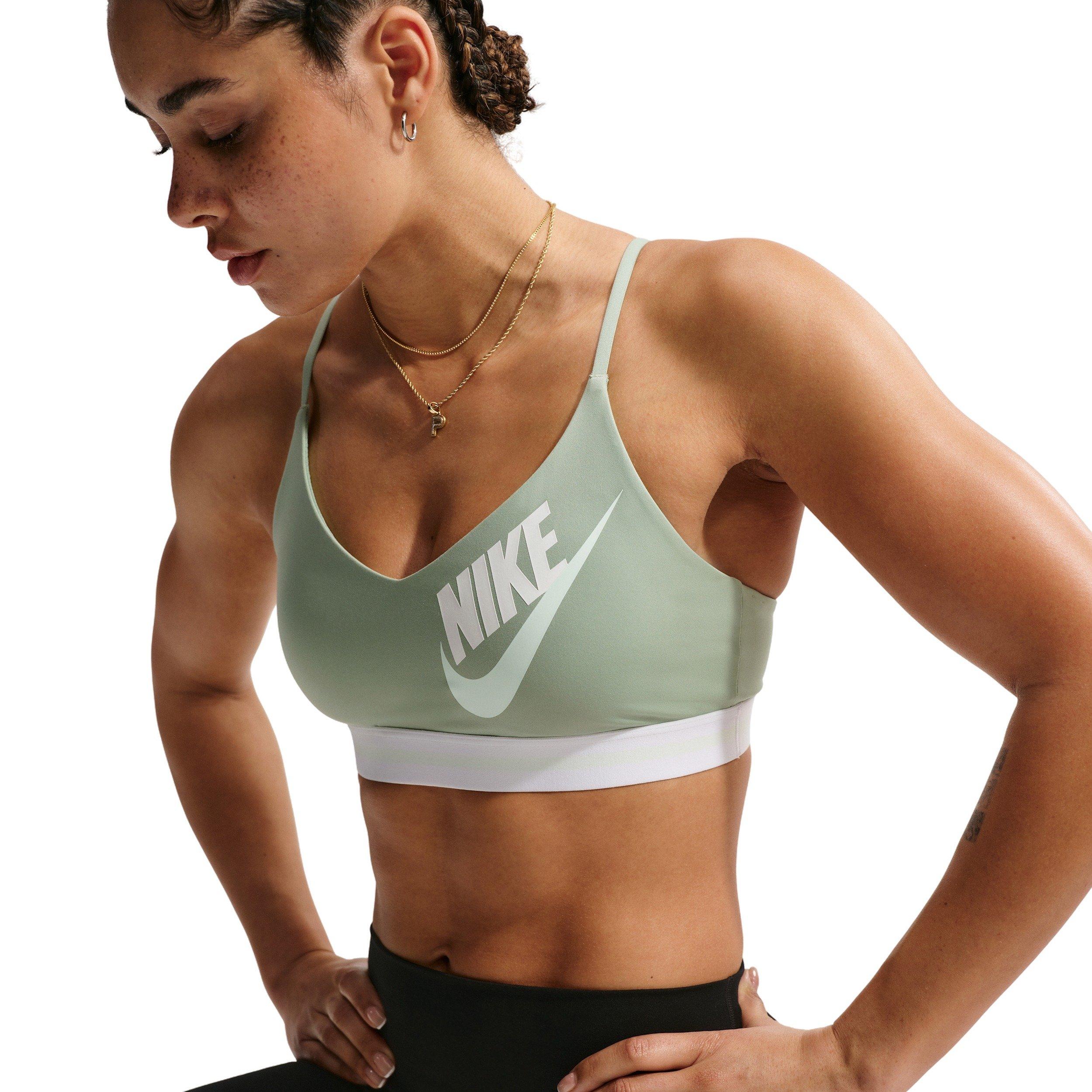 Nike Women's Indy Light-Support Sports Bra - LIGHT GREEN/WHITE Thumbnail View 1