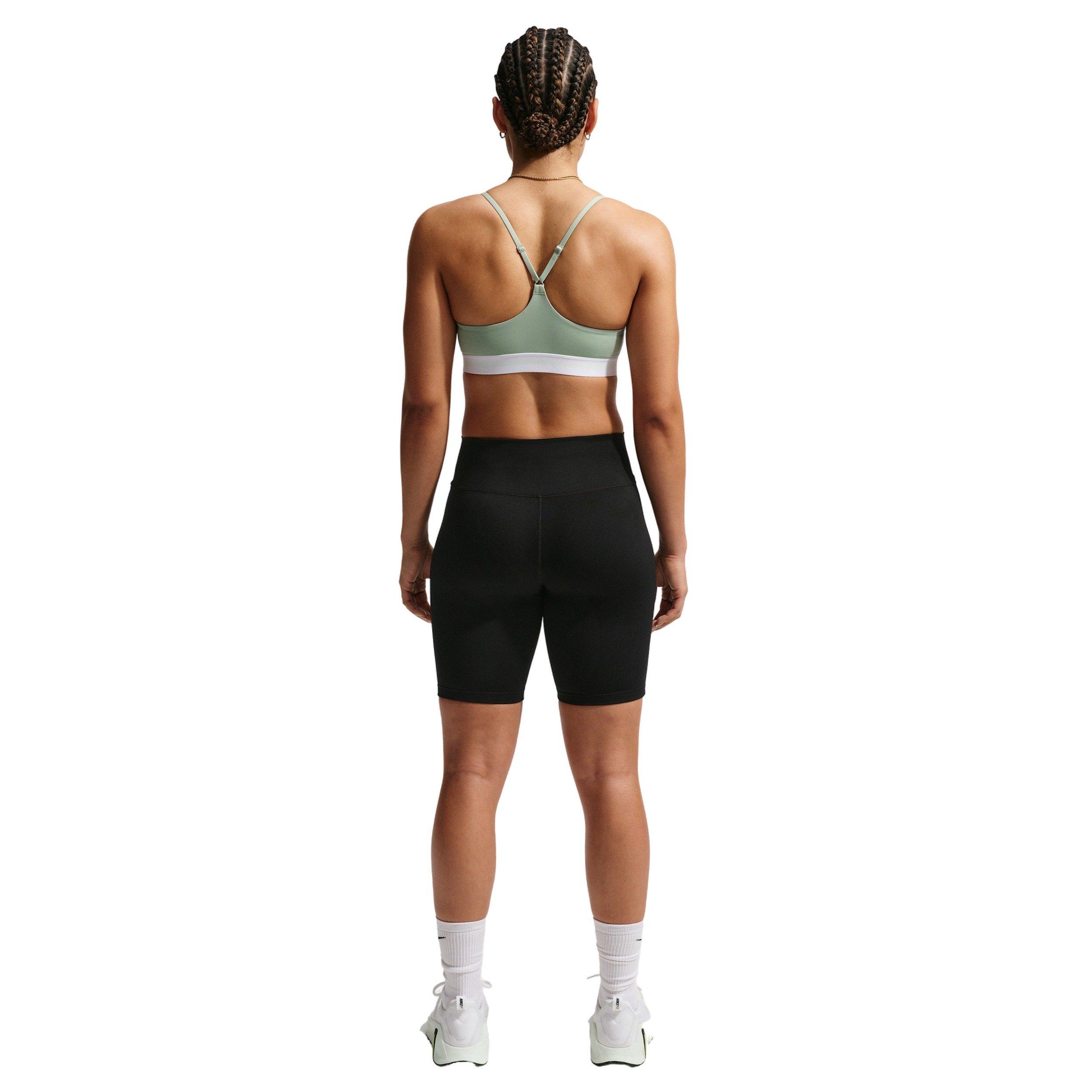 Nike Women's Indy Light-Support Sports Bra - LIGHT GREEN/WHITE Thumbnail View 5