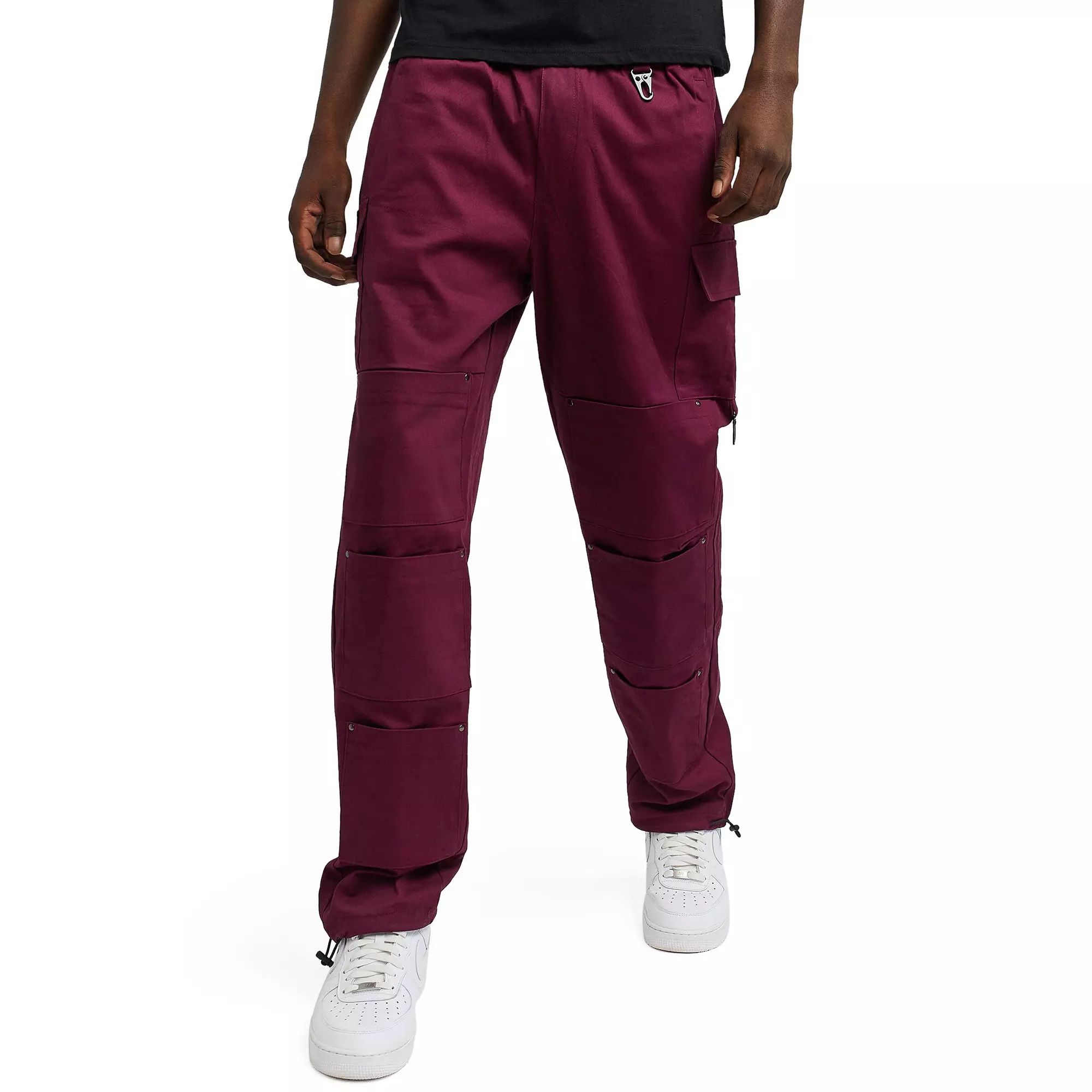 Reason Men's Luther Utility Pants - Burgundy - BURGUNDY