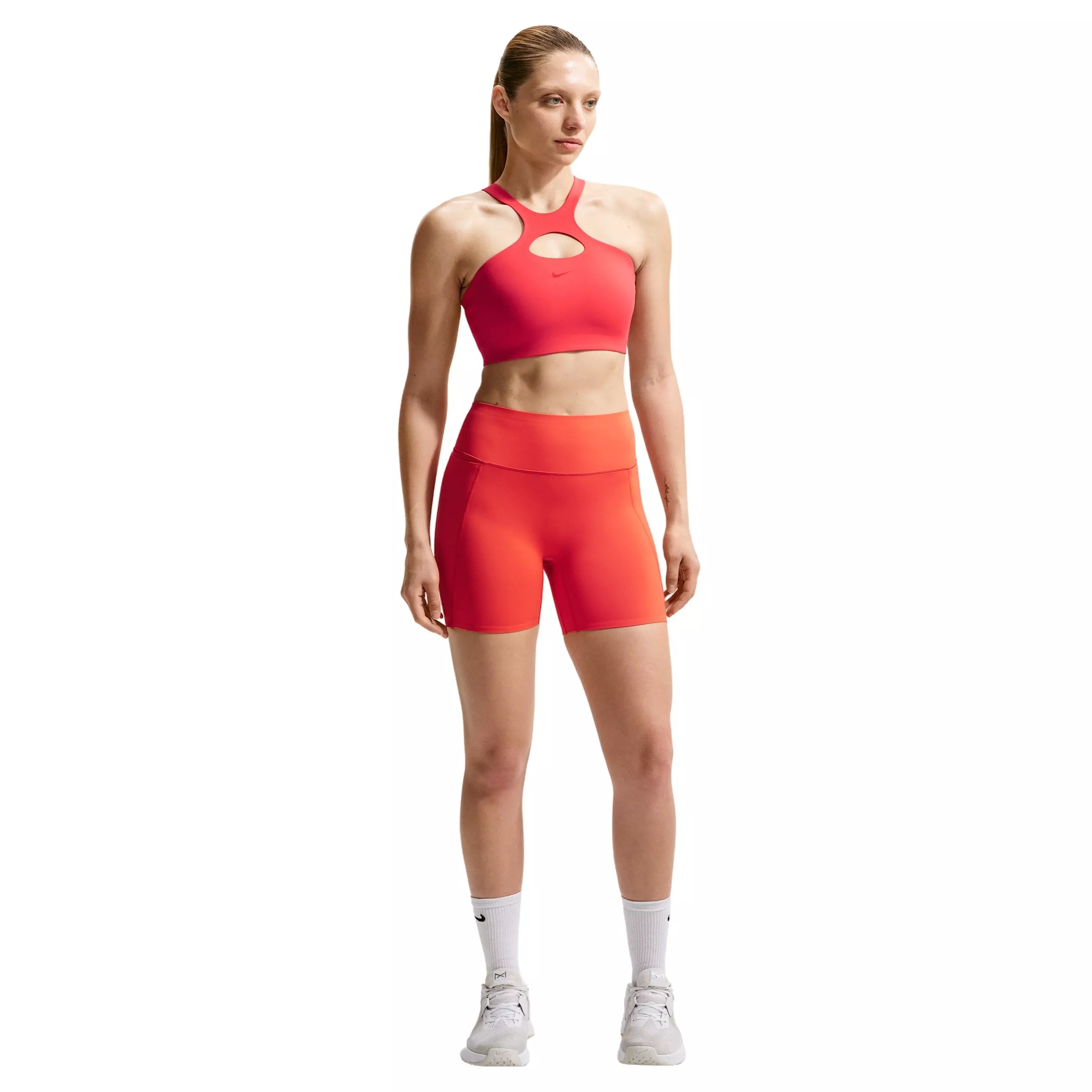 Nike Women's Universa Medium-Support Padded Sports Bra - RED