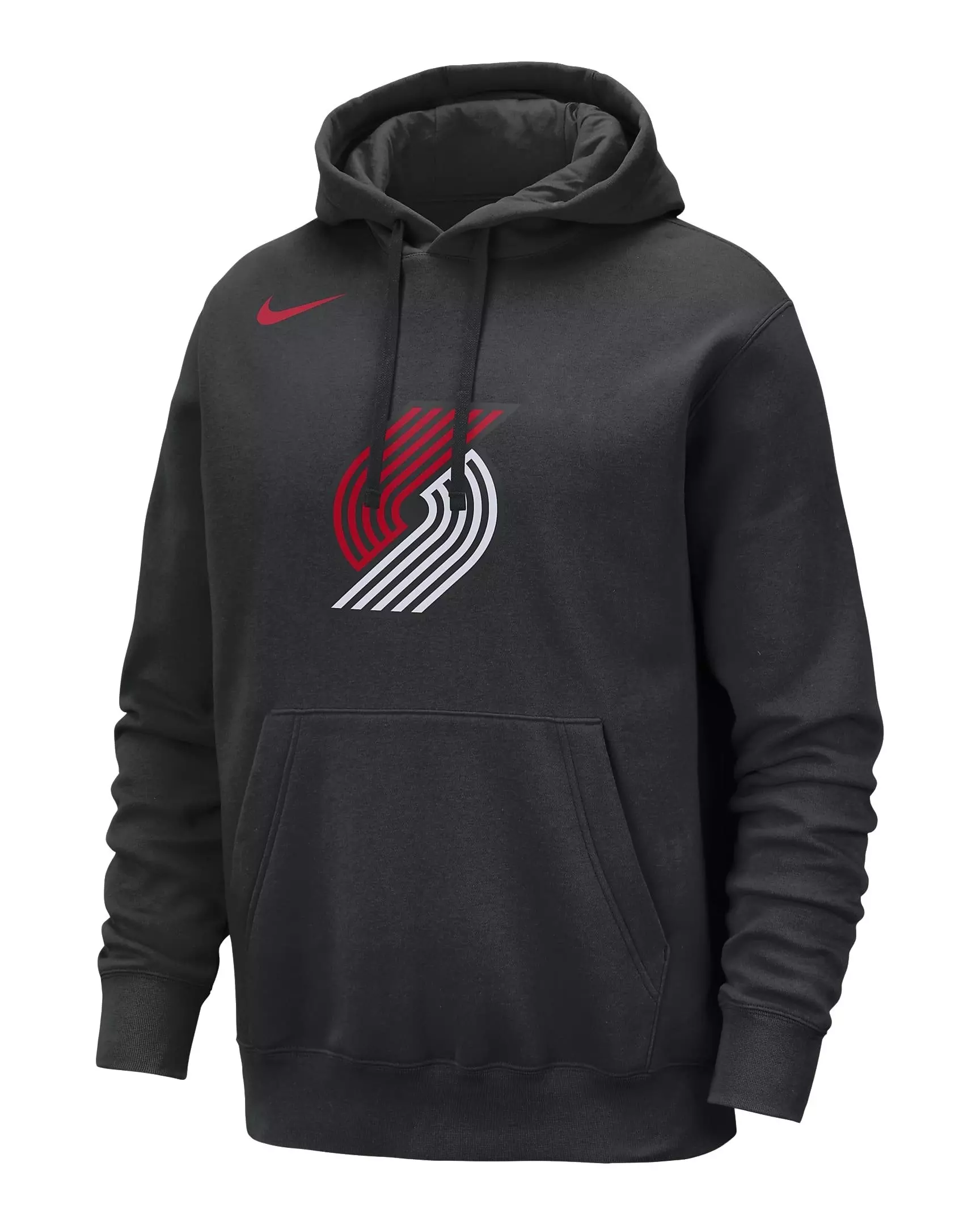 Nike Men's Portland Trail Blazers Club NBA Pullover Hoodie - Black - BLACK