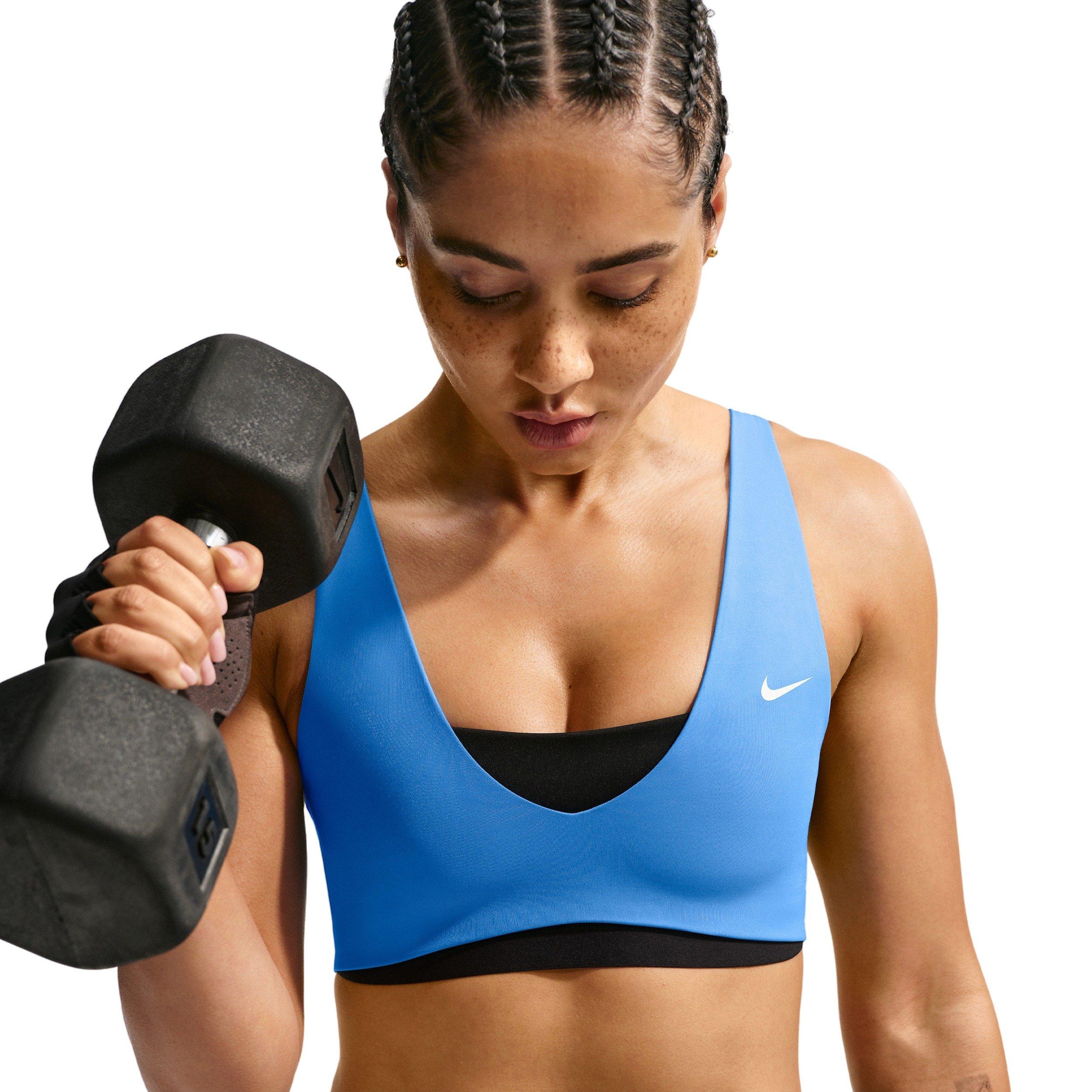 Nike Women's Pro Sculpt Medium-Support Sports Bra - Blue/Black - BLUE/BLACK Thumbnail View 3