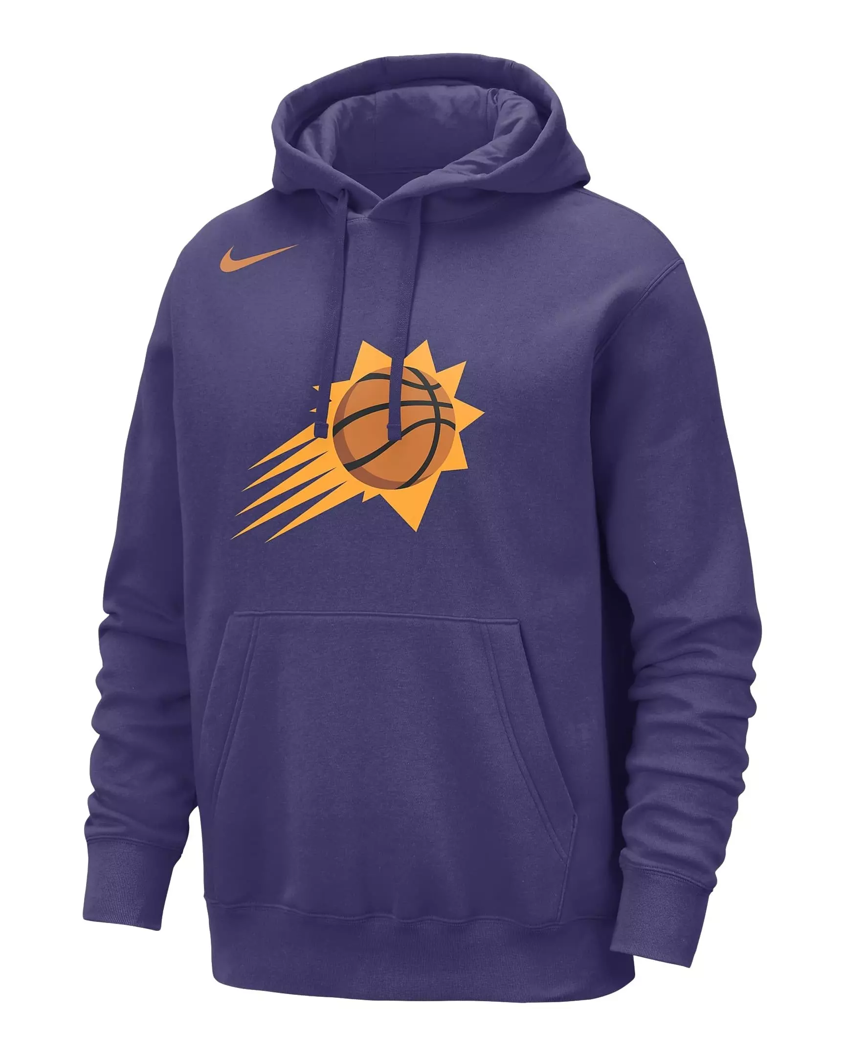 Nike Men's Phoenix Suns Club NBA Pullover Hoodie - Purple - PURPLE