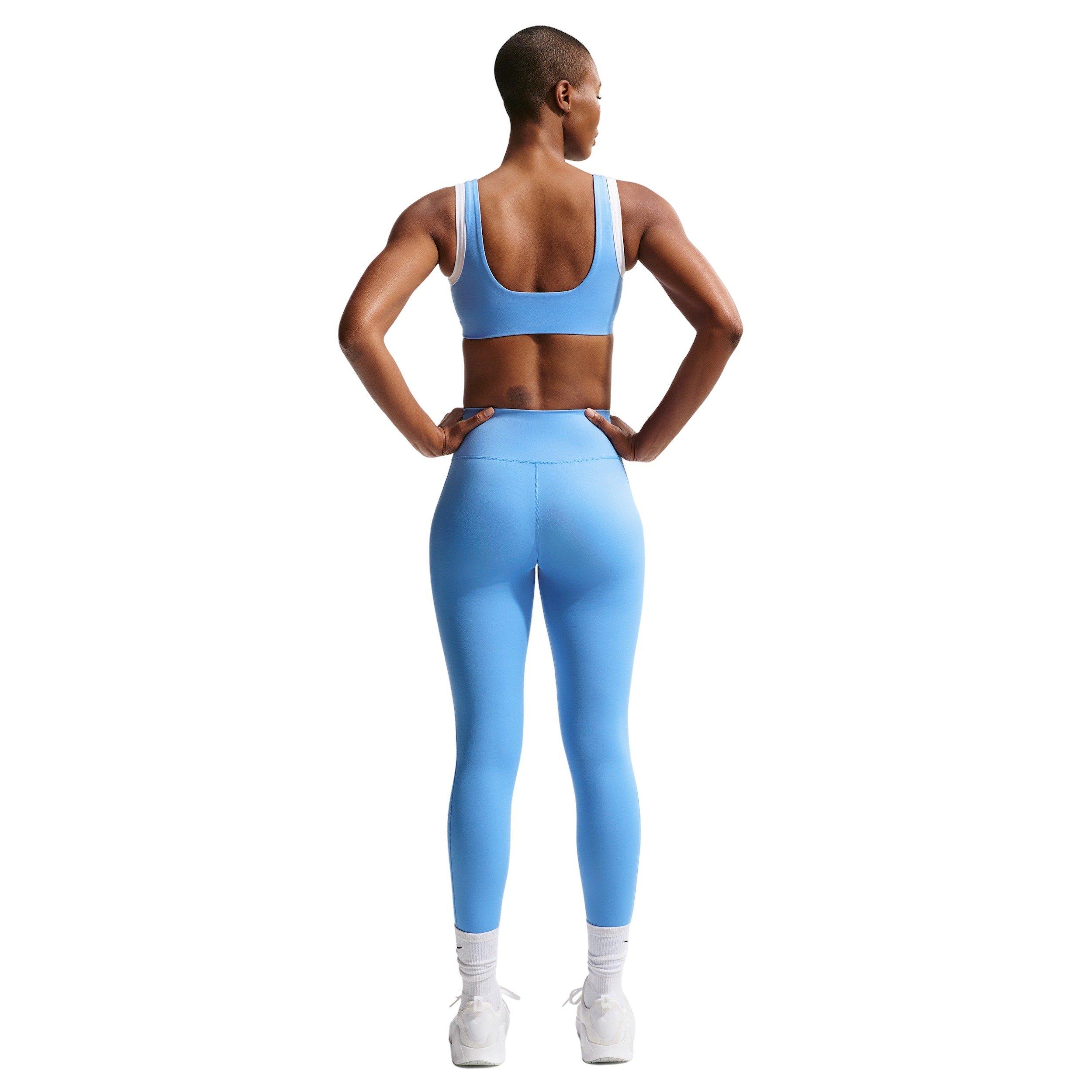 Nike Women's One Light-Support Sports Bra - BLUE/WHITE Thumbnail View 5