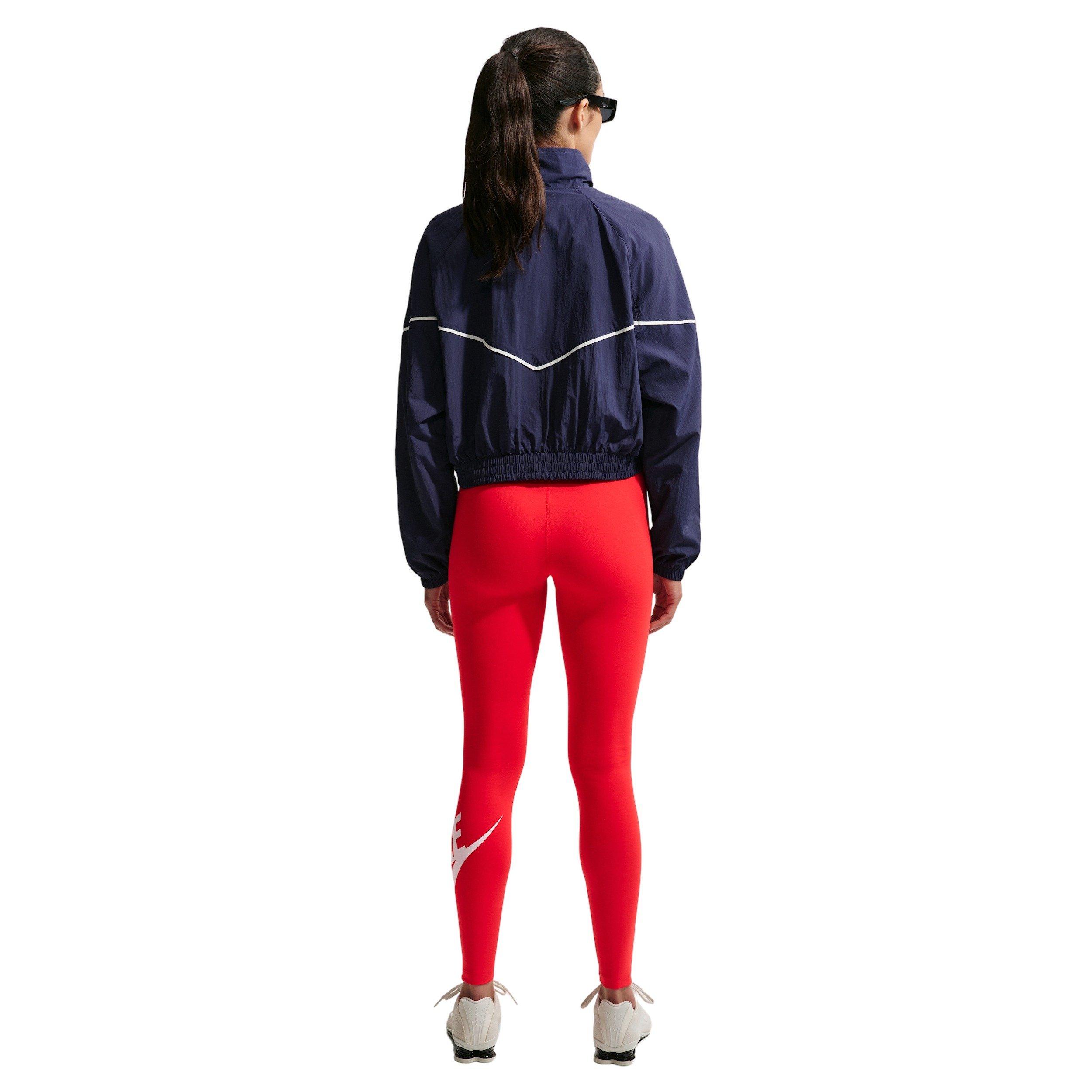 Nike Women's Sportswear Classics High-Waisted Graphic Leggings - Red/White - RED/WHITE Thumbnail View 2