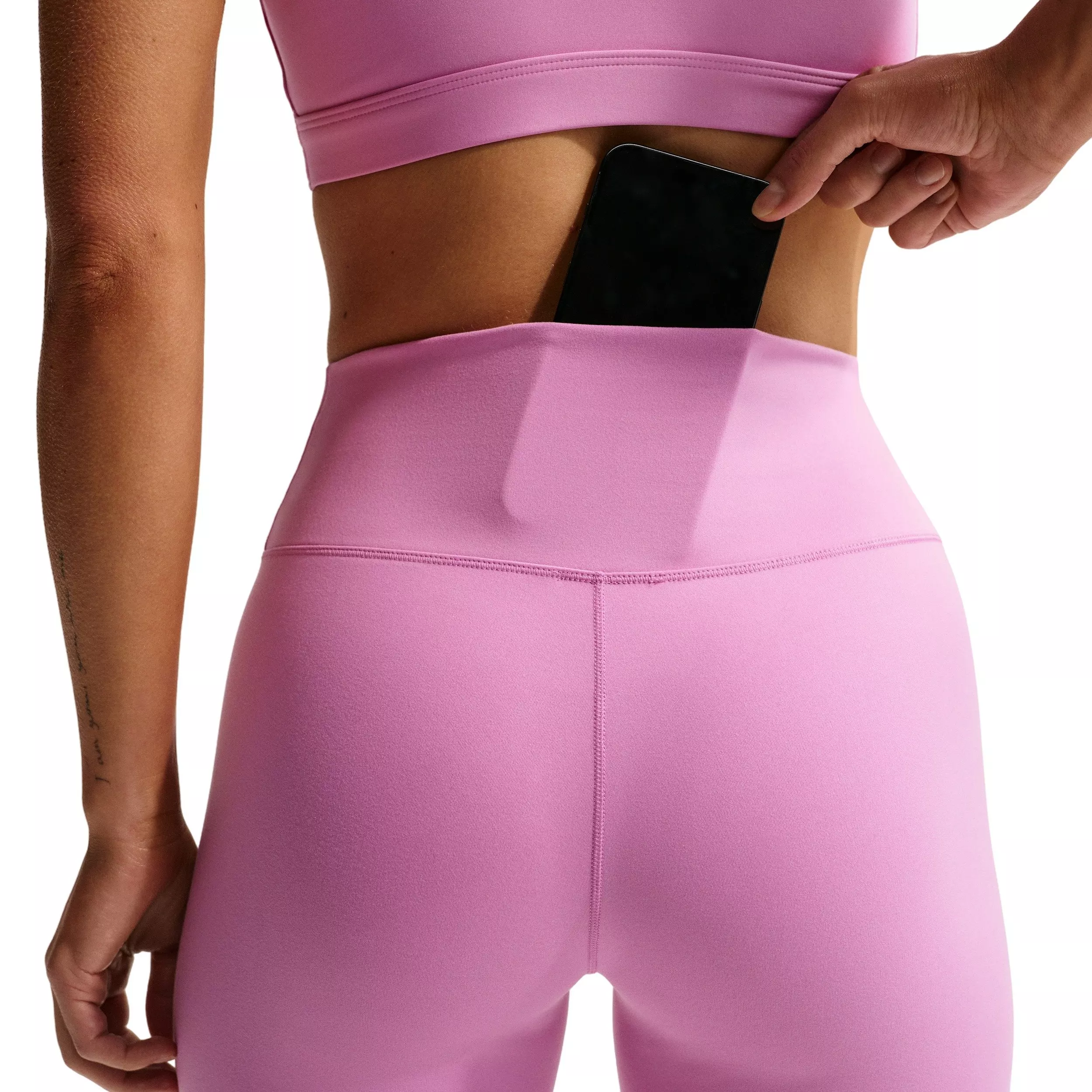 Nike Women's One High-Waisted 5" Biker Shorts - PURPLE/WHITE