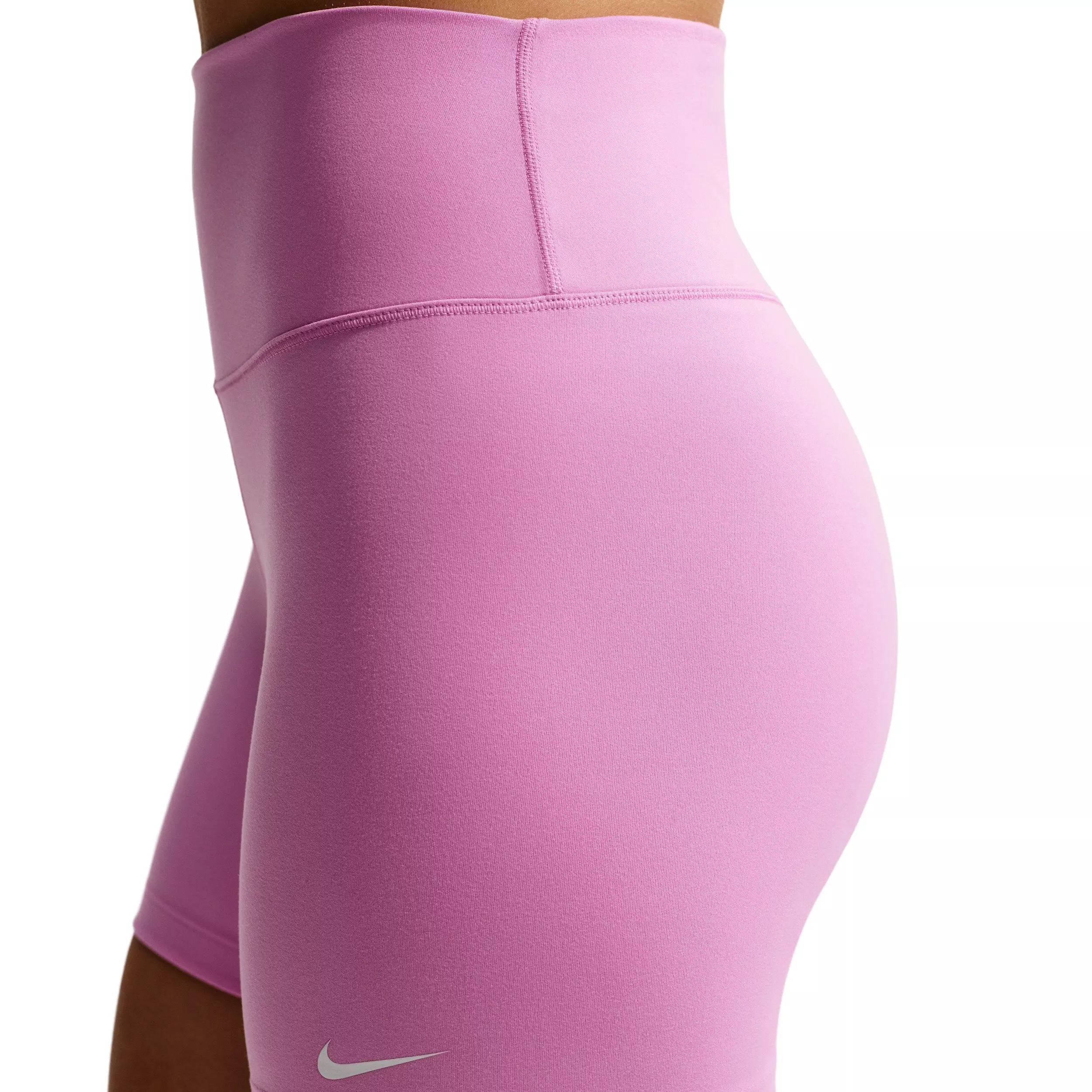 Nike Women's One High-Waisted 5" Biker Shorts - PURPLE/WHITE