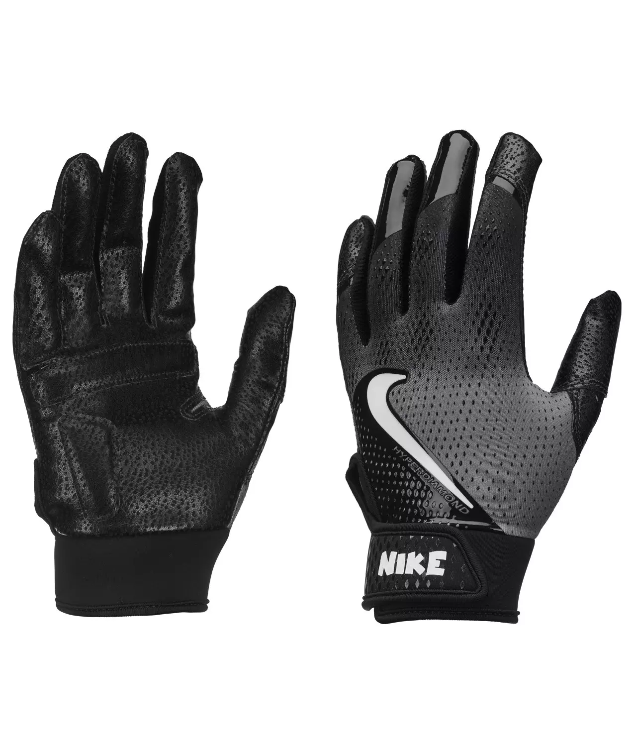 Nike Kids' Hyperdiamond Gloves-Black/White - BLACK/WHITE