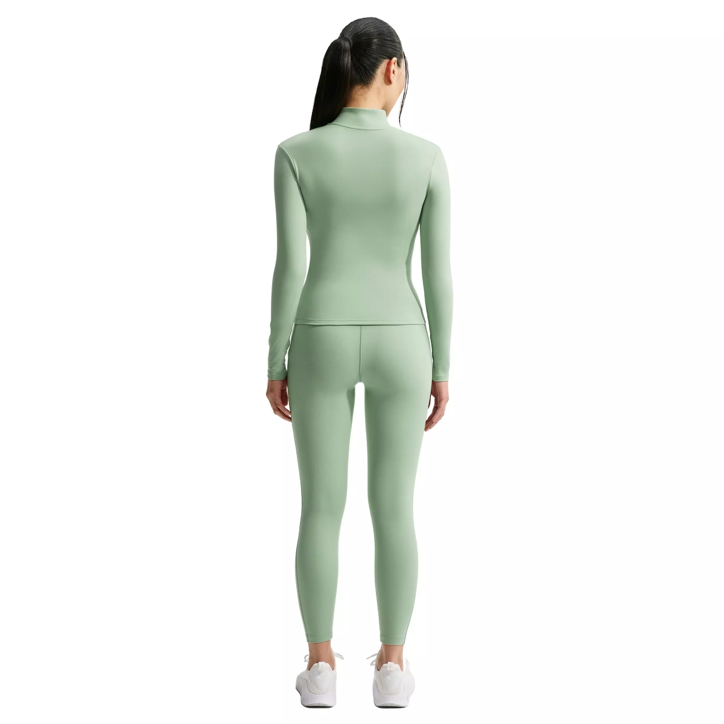 Nike Women's One High-Waisted 7/8 Leggings with Pockets - Green/White - GREEN/WHITE