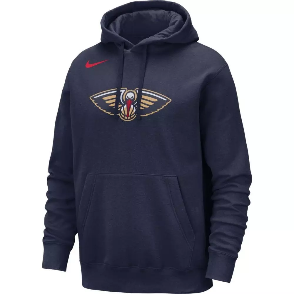 Nike Men's New Orleans Pelicans Club NBA Pullover Hoodie - Navy - NAVY