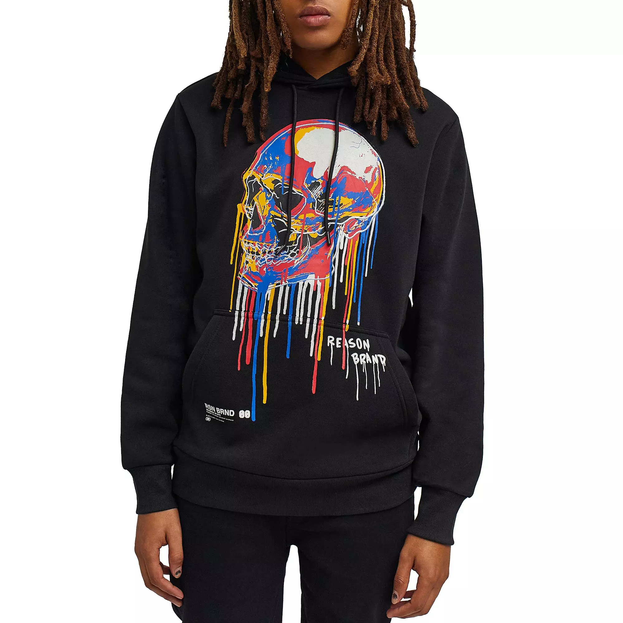 Reason Men's Dripping Skull Hoodie - Black - BLACK