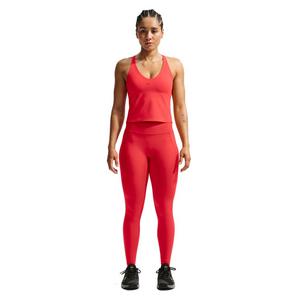 Nike Women's Universa High-Waisted Full-Length with No Front Seam - Red