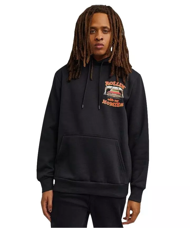 Reason Men's Cheech & Chong Rollin' With My Homies Hoodie - Black - BLACK