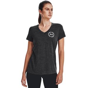 Under Armour Women's Tech Twist Graphic V Neck Short Sleeve Shirt