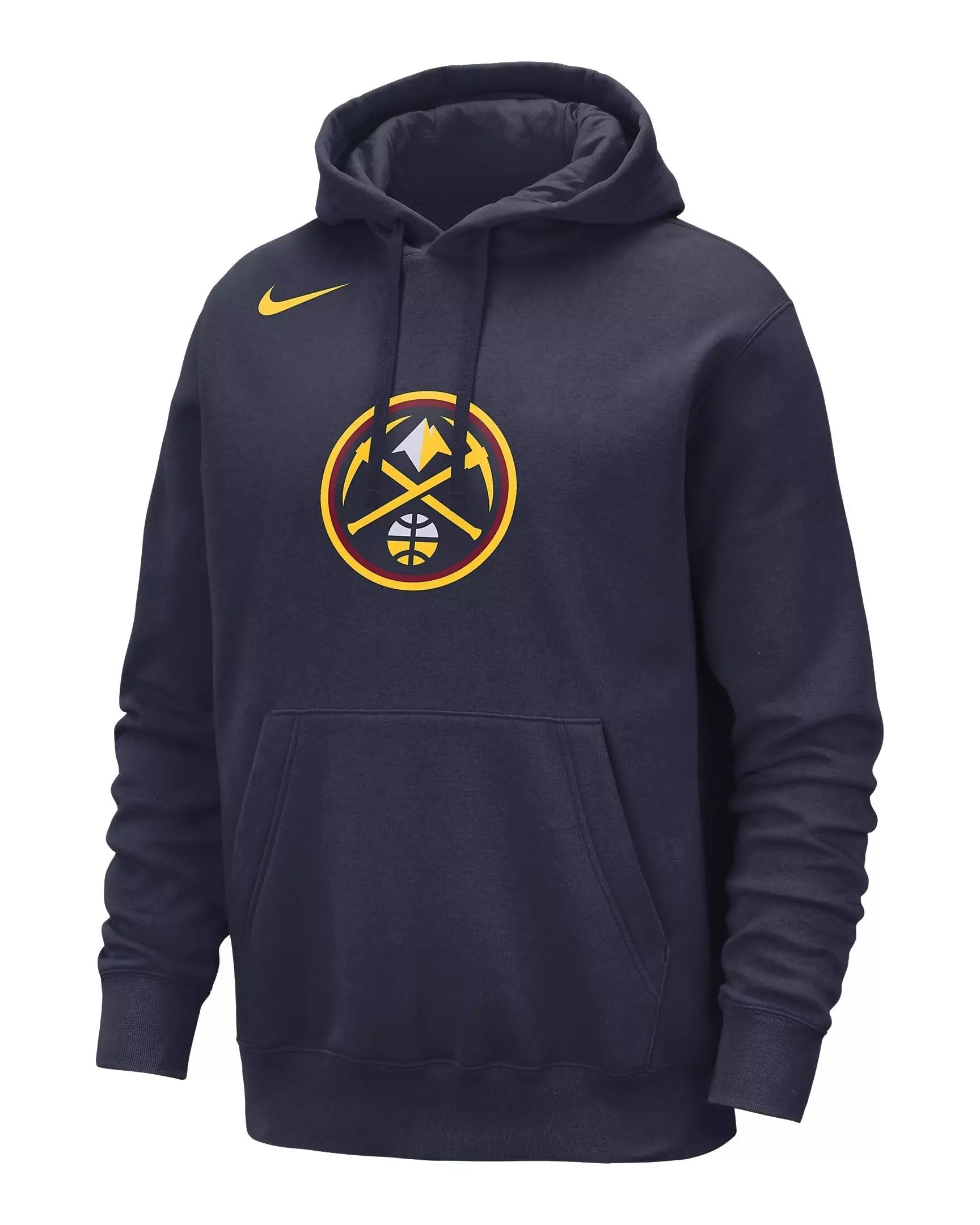 Nike Men's Denver Nuggets Club NBA Pullover Hoodie - Navy - NAVY