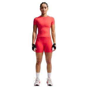 Nike Women's Universa High-Waisted 5" Biker Shorts with No Front Seam - Red
