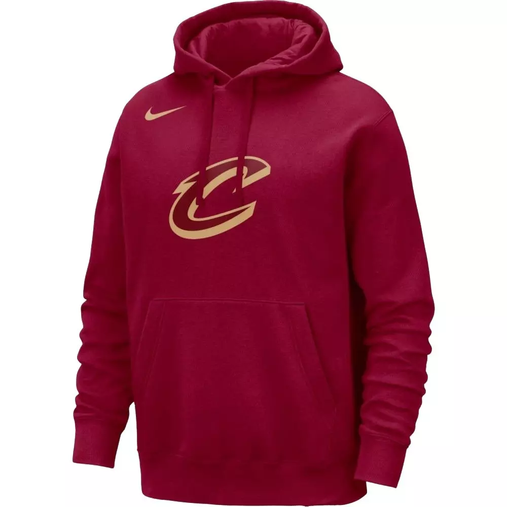 Nike Men's Cleveland Cavaliers Club NBA Pullover Hoodie - Red - RED
