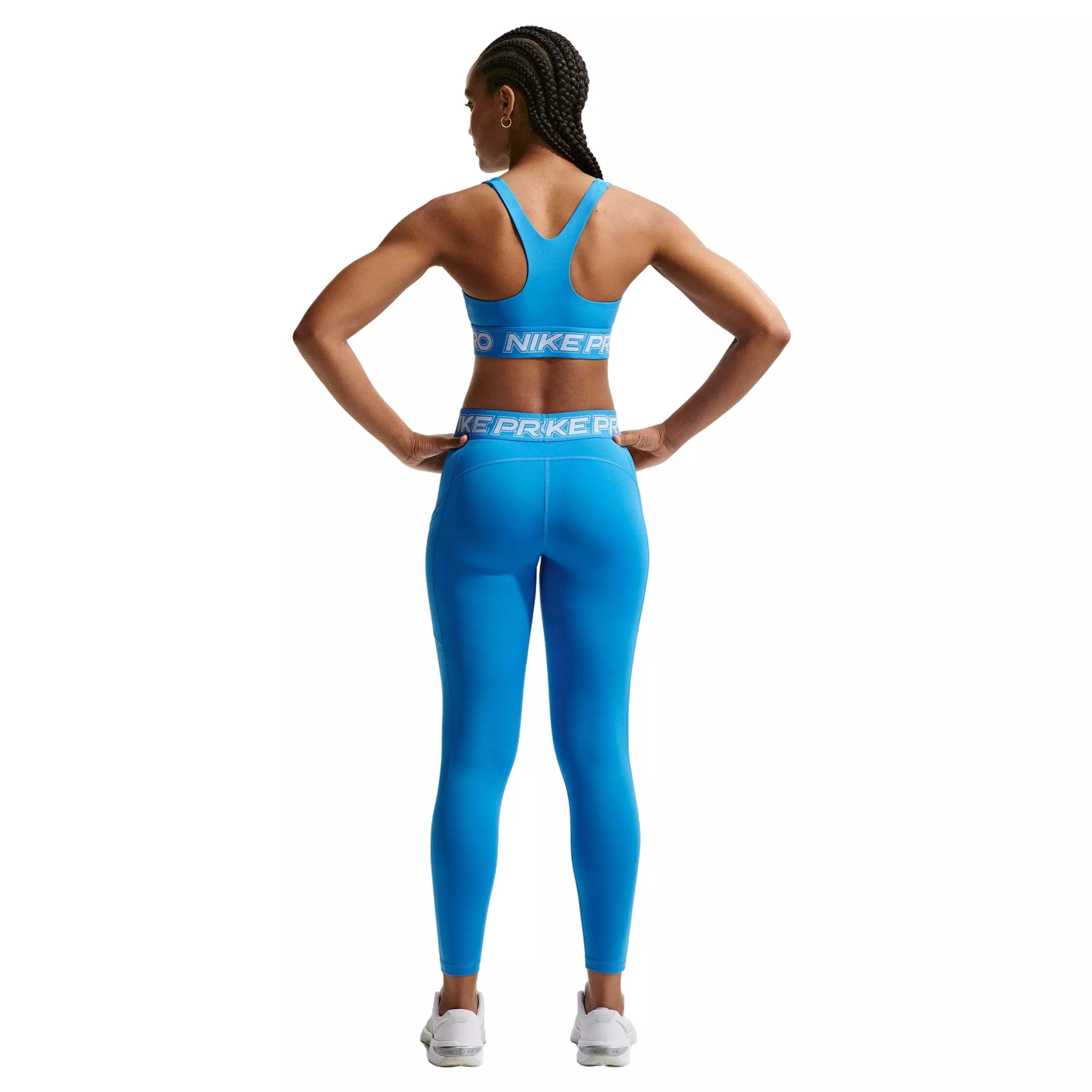 Nike Women's Pro Mid-Rise 7/8 Leggings - Blue - BLUE