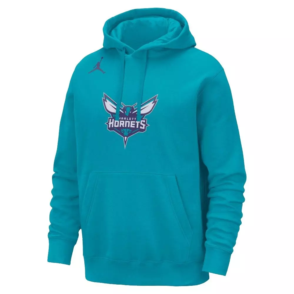 Jordan Men's Charlotte Hornets Club NBA Pullover Hoodie - Teal - TEAL