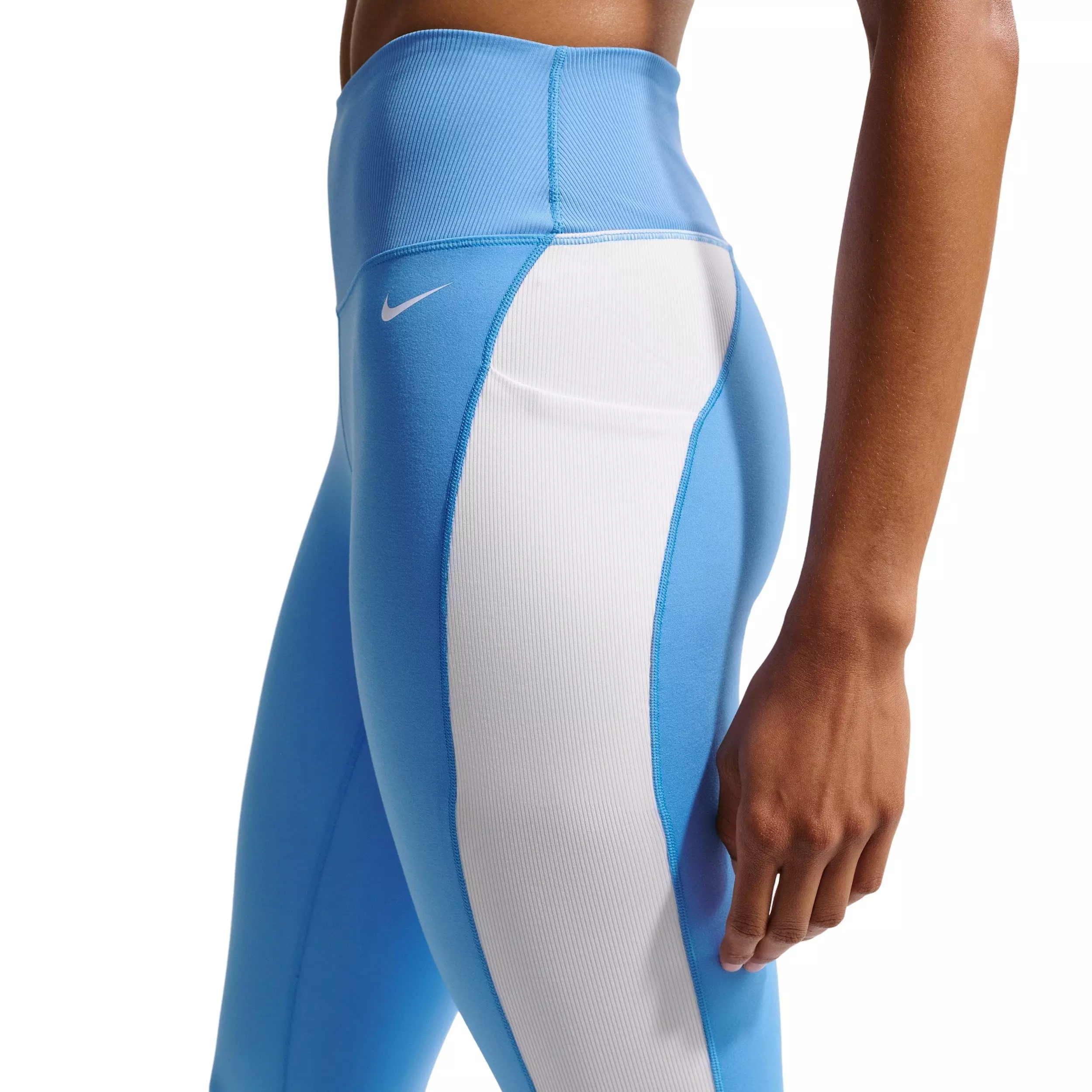 Nike Women's One High-Waisted 7/8 Leggings - BLUE/WHITE