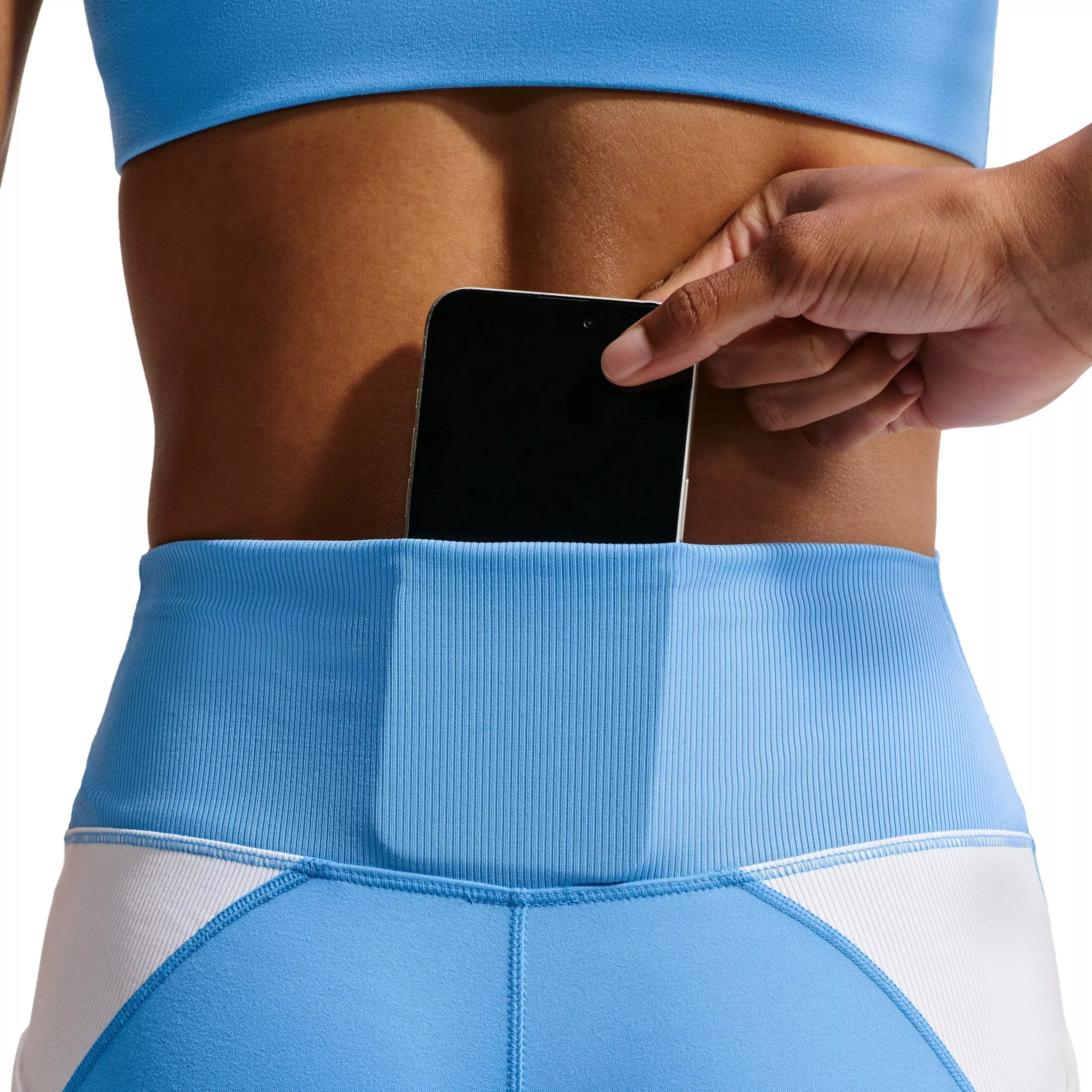 Nike Women's One High-Waisted 7/8 Leggings - BLUE/WHITE