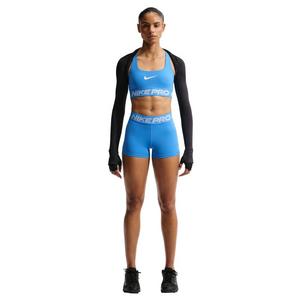 Nike Women's Pro Mid-Rise 3" Biker Shorts - Blue
