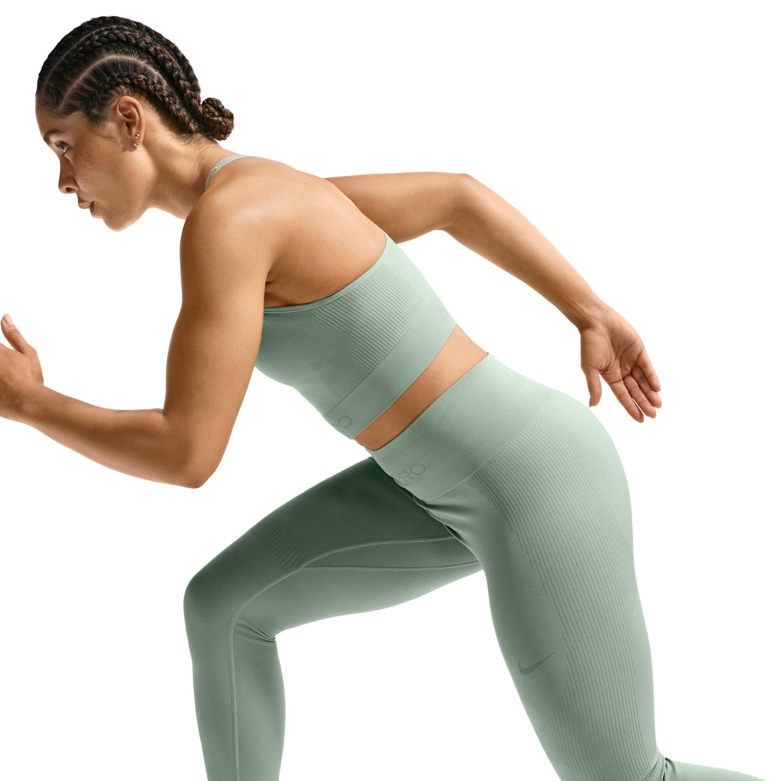 Nike Women's Pro Seamless High-Waisted 7/8 Leggings - Steam Green - STEAM GREEN Thumbnail View 5