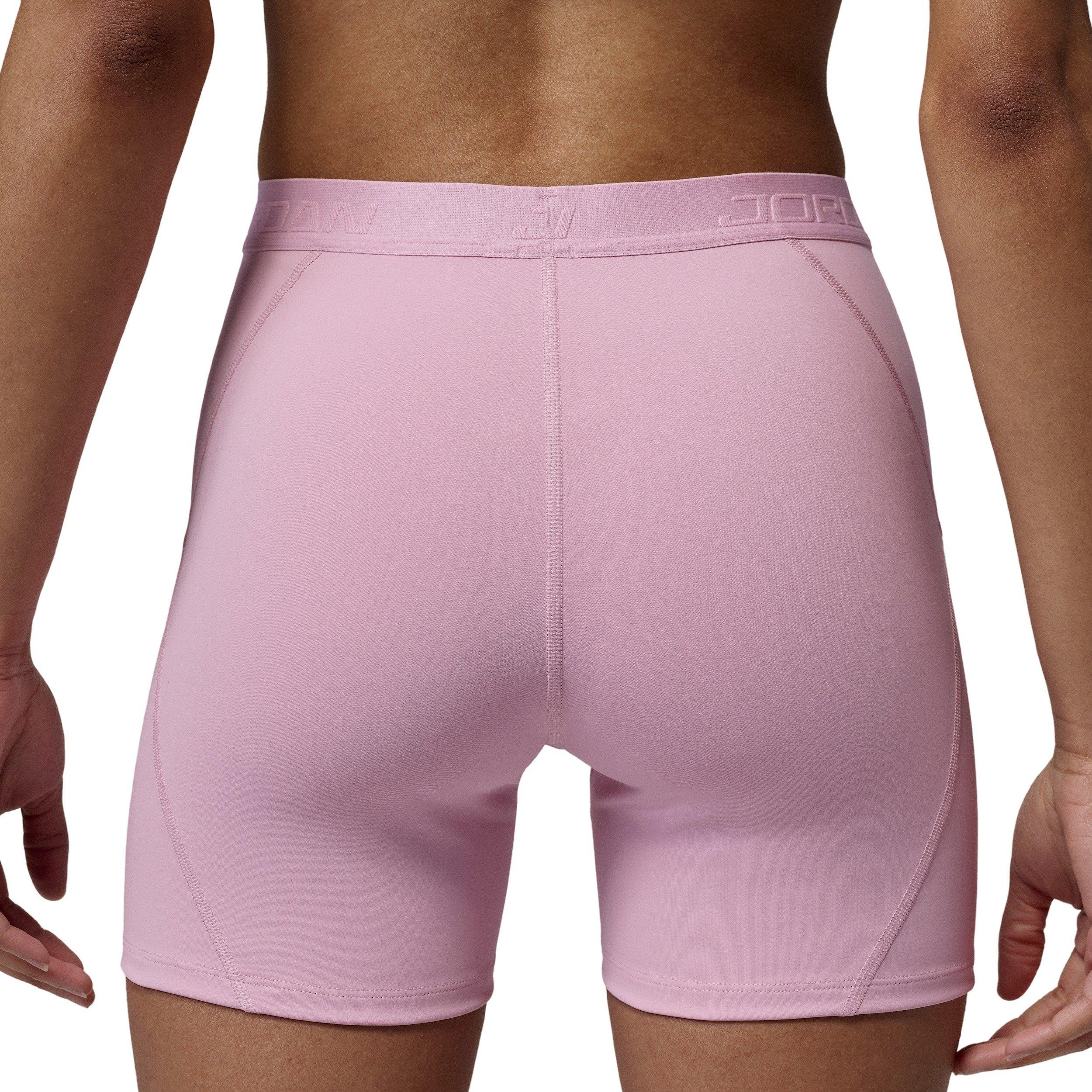 Jordan Women's Sport Essentials Dri-FIT High-Waisted 5" Shorts - Pink/White - PINK/WHITE Thumbnail View 2