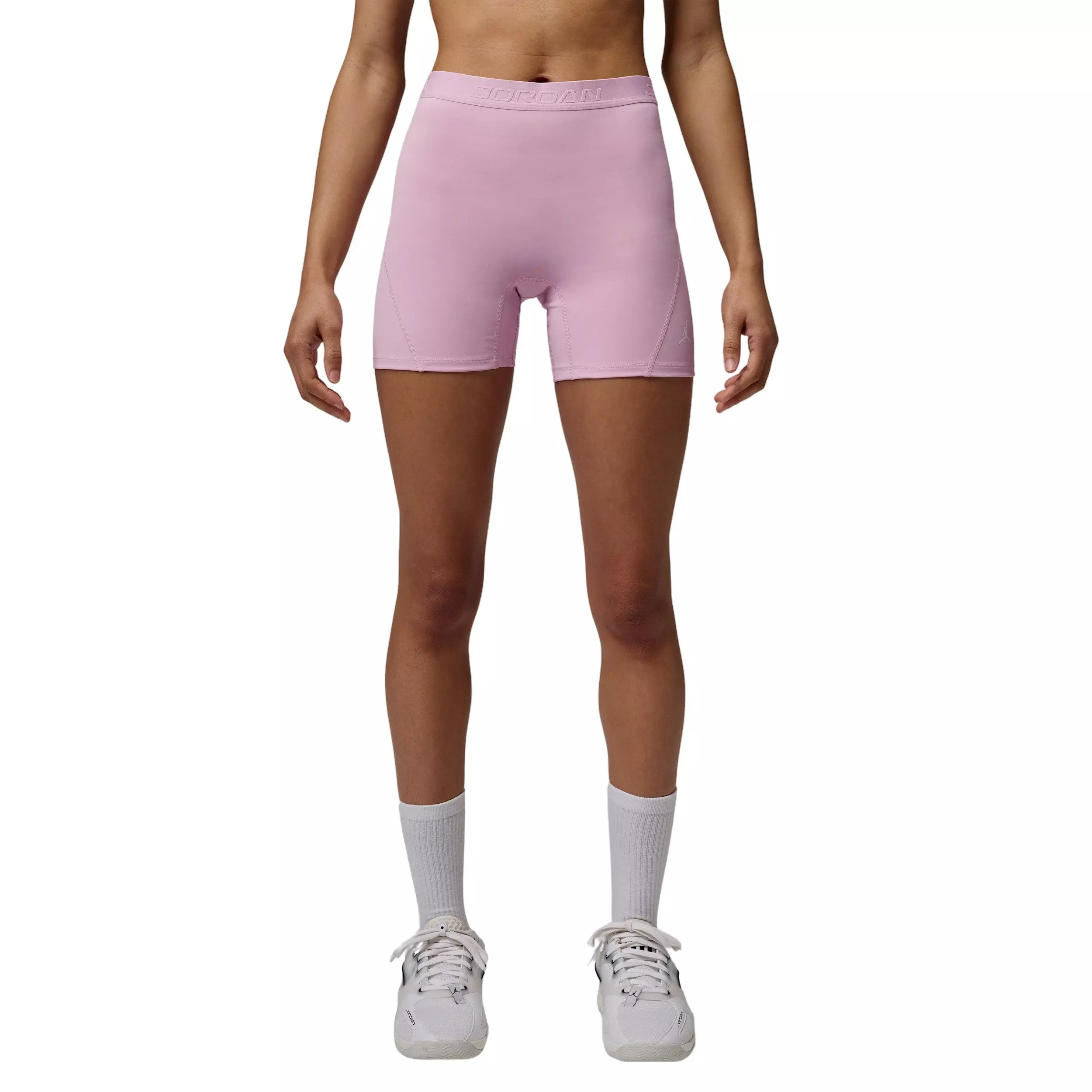 Jordan Women's Sport Essentials Dri-FIT High-Waisted 5" Shorts - Pink/White - PINK/WHITE
